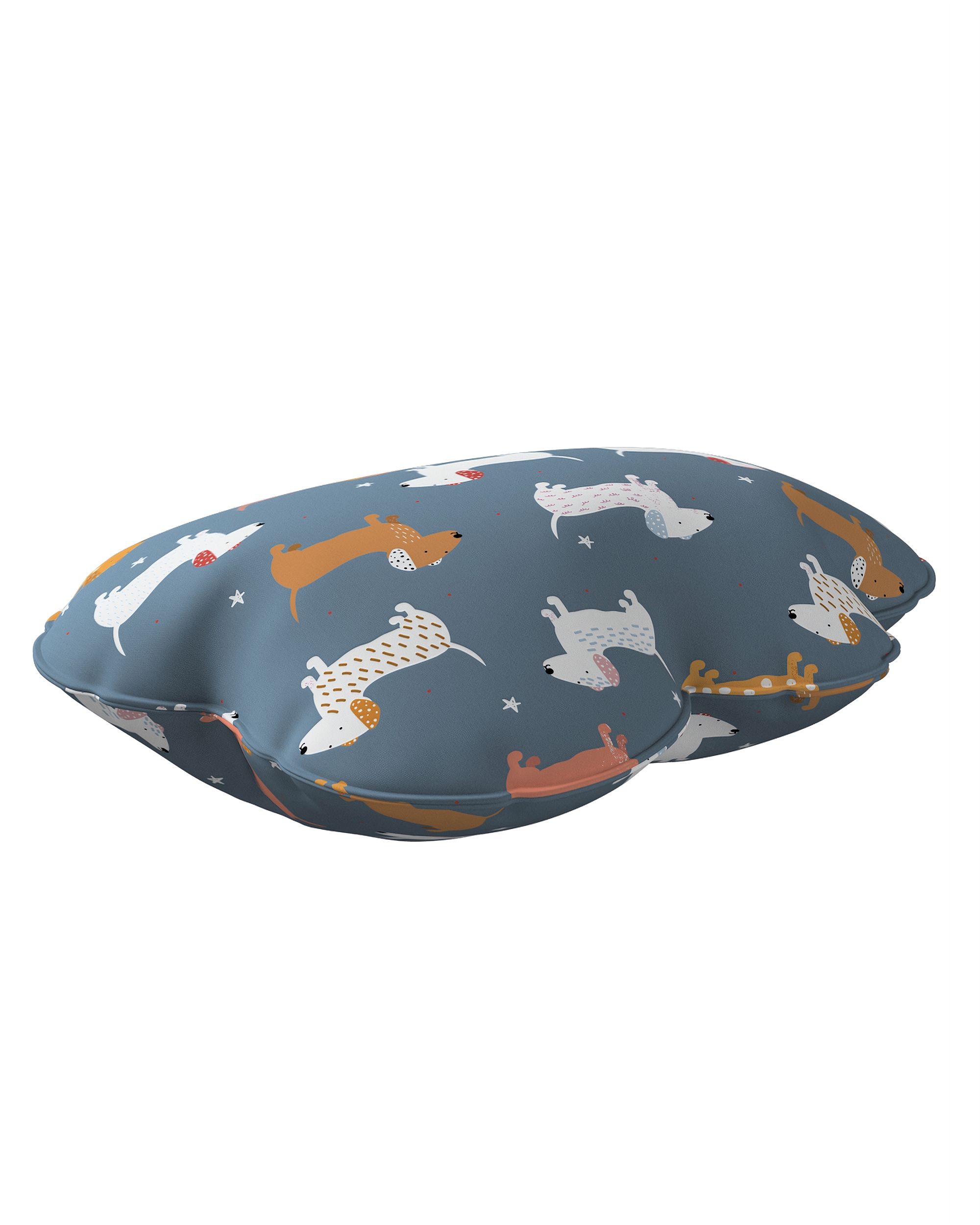 Poduszka Soft Cloud kolor niebieski tkanina wzorzysta (hover)