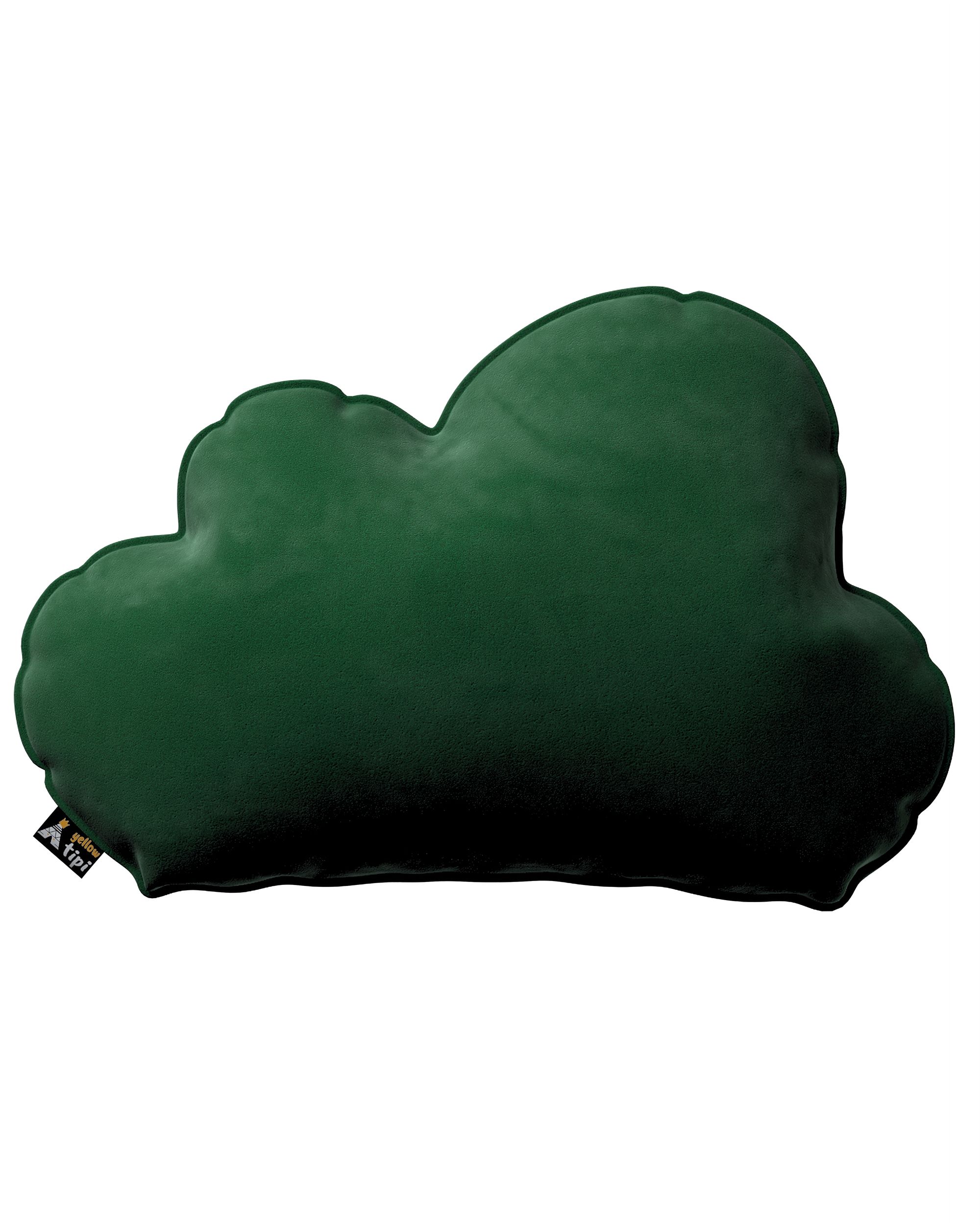 Poduszka Soft Cloud kolor zielony tkanina połyskliwa, welwetowa