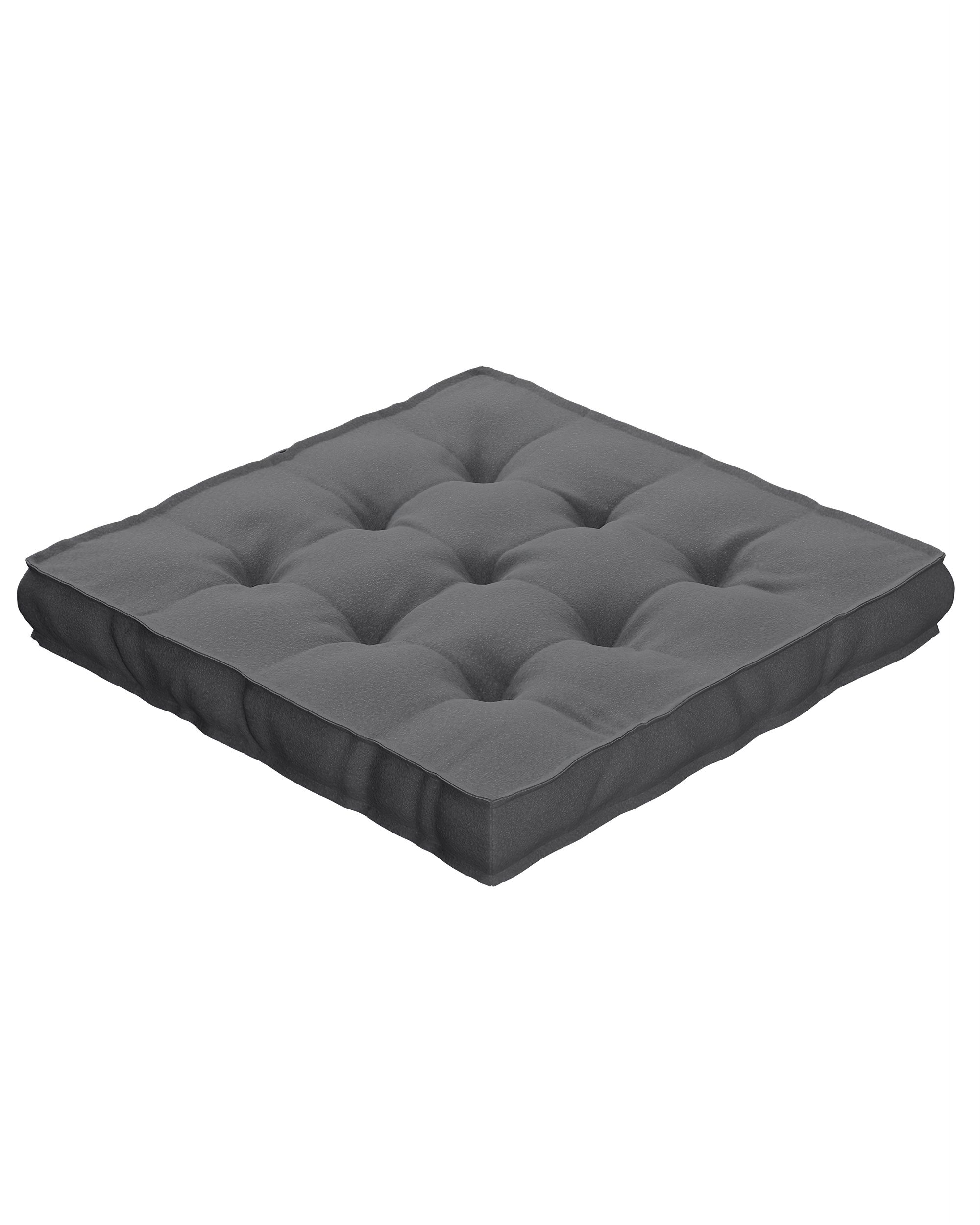 Poduszka na krzesło Kuba kolor szary tkanina strukturalna