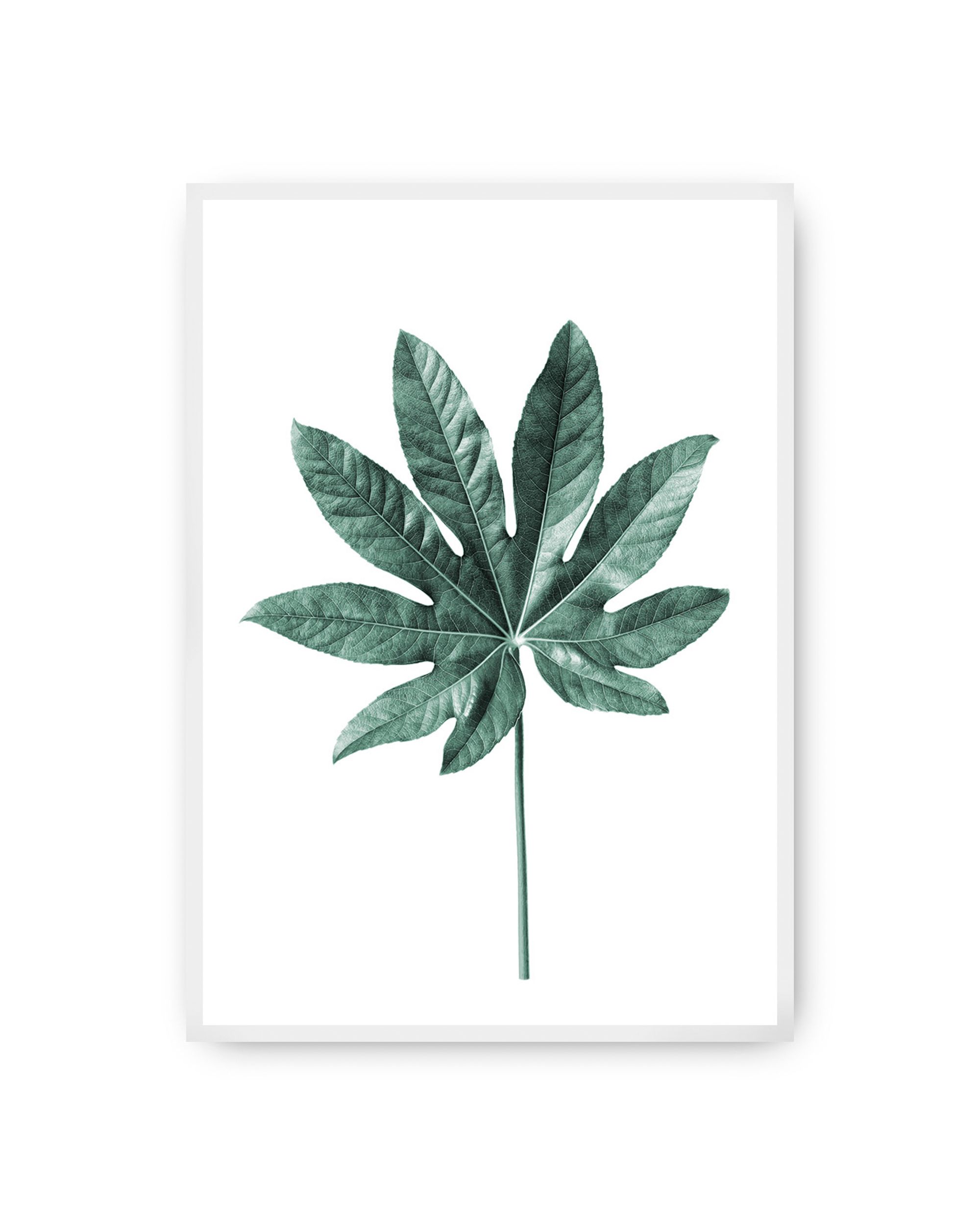 Plakat Leaf  Emerald Green