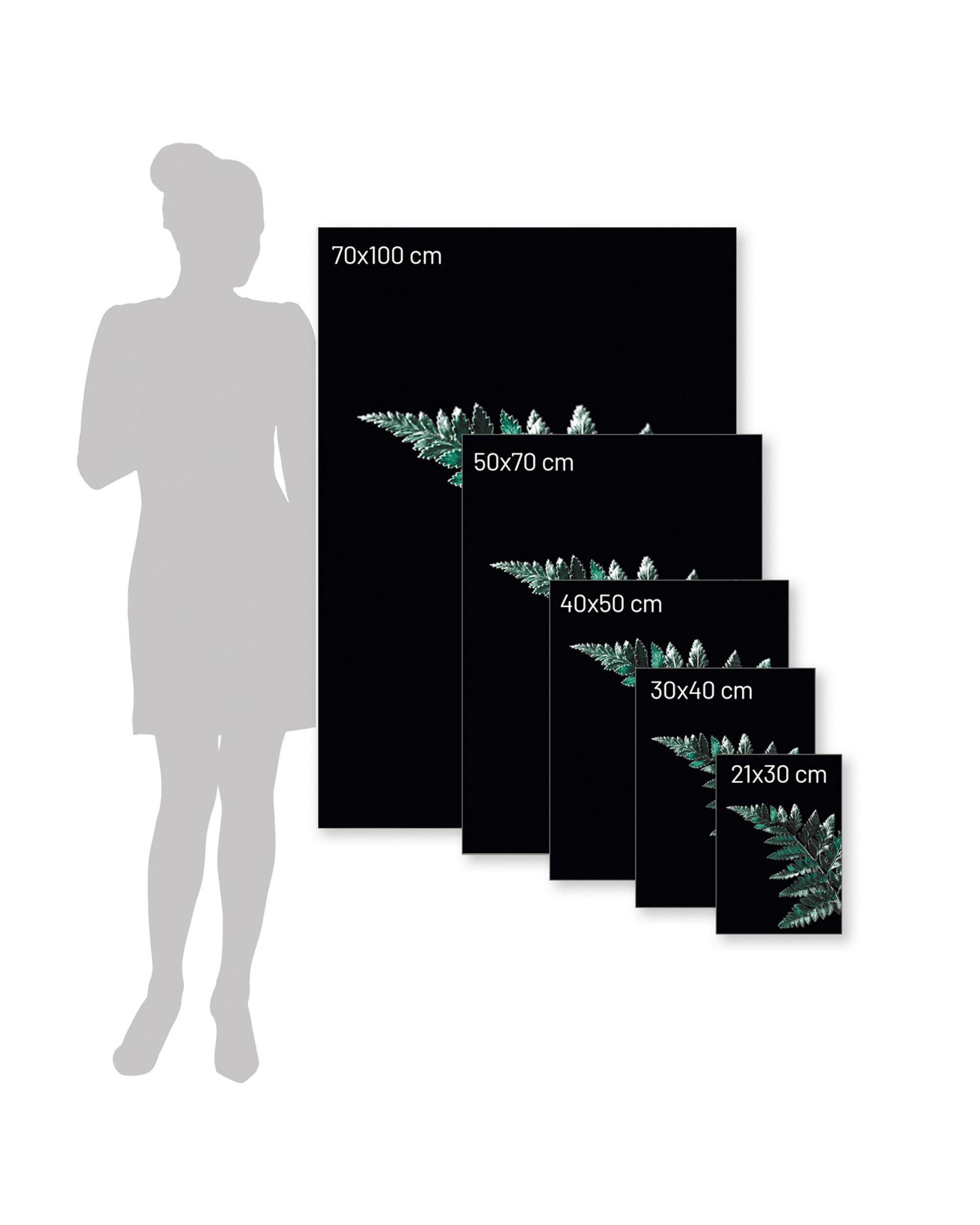 Plakat Dark Fern Leaf (hover)