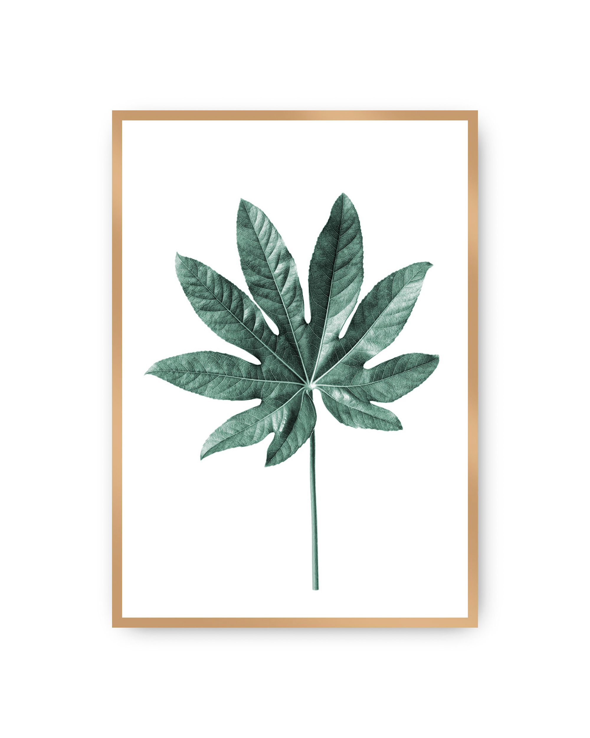 Plakat Leaf  Emerald Green