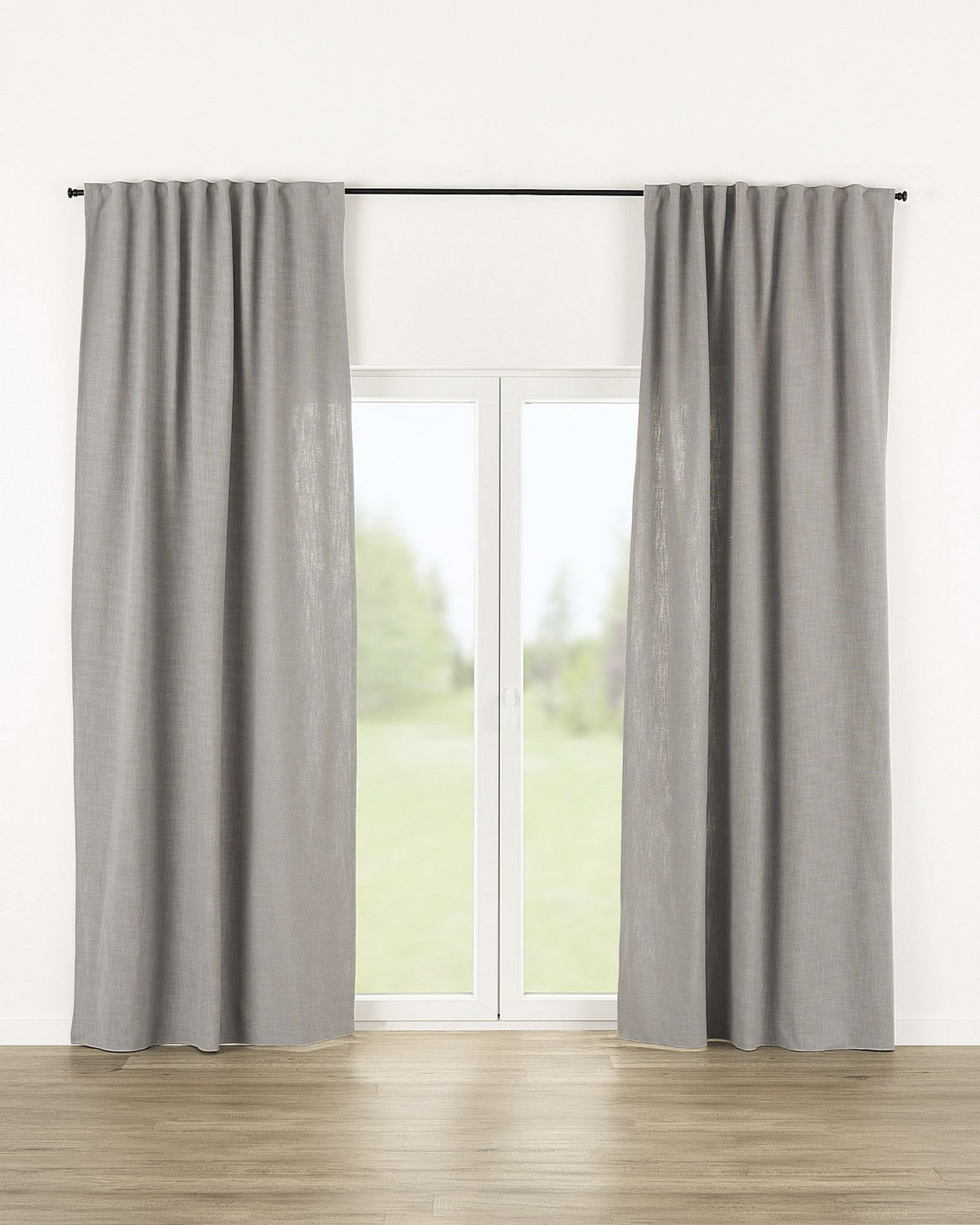 Zasłona gotowa na taśmie marszczącej 140x280cm light grey 1 szt. (hover)