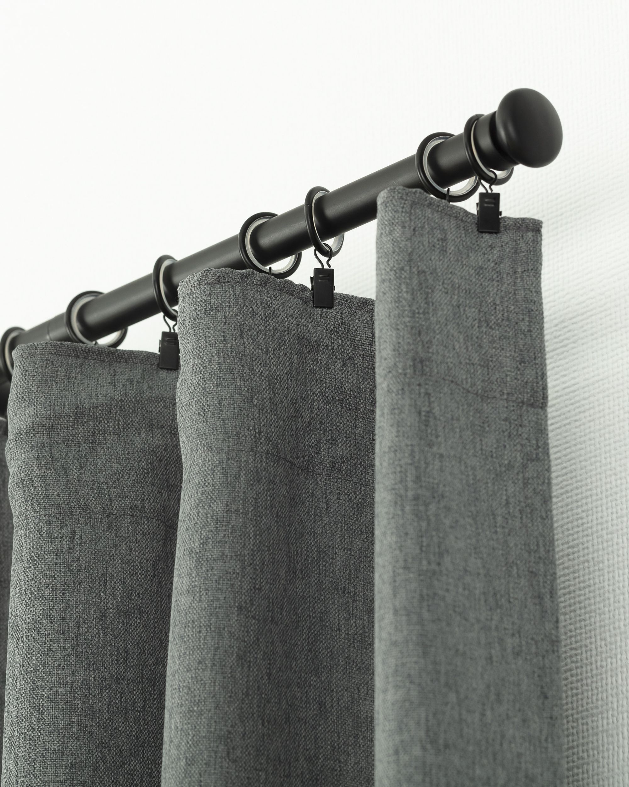 Zasłona BASIC na taśmie marszczącej 140x300cm szary denim 1 szt.