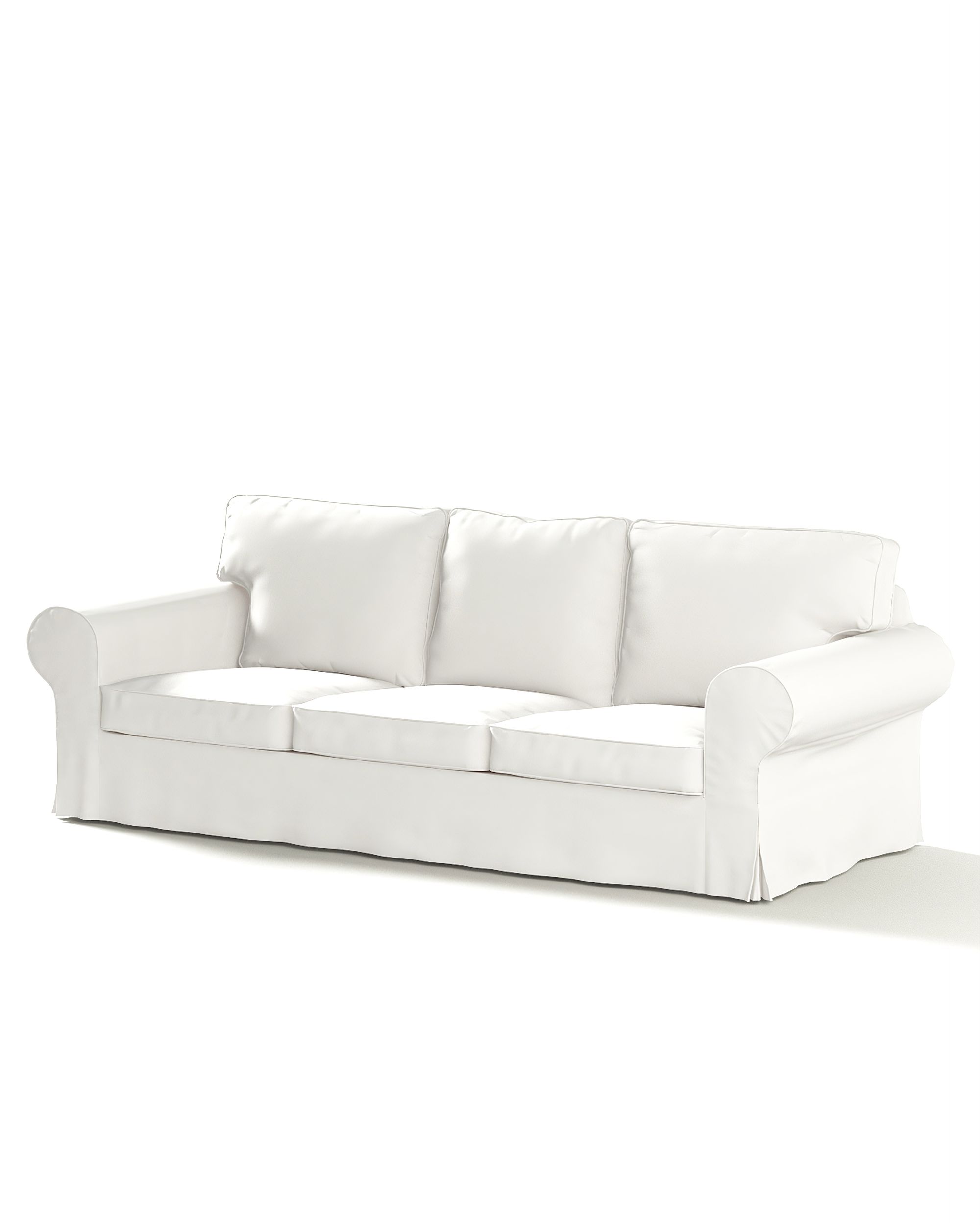 Pokrowiec na sofę Ektorp 3-osobową, nierozkładaną kolor biały
