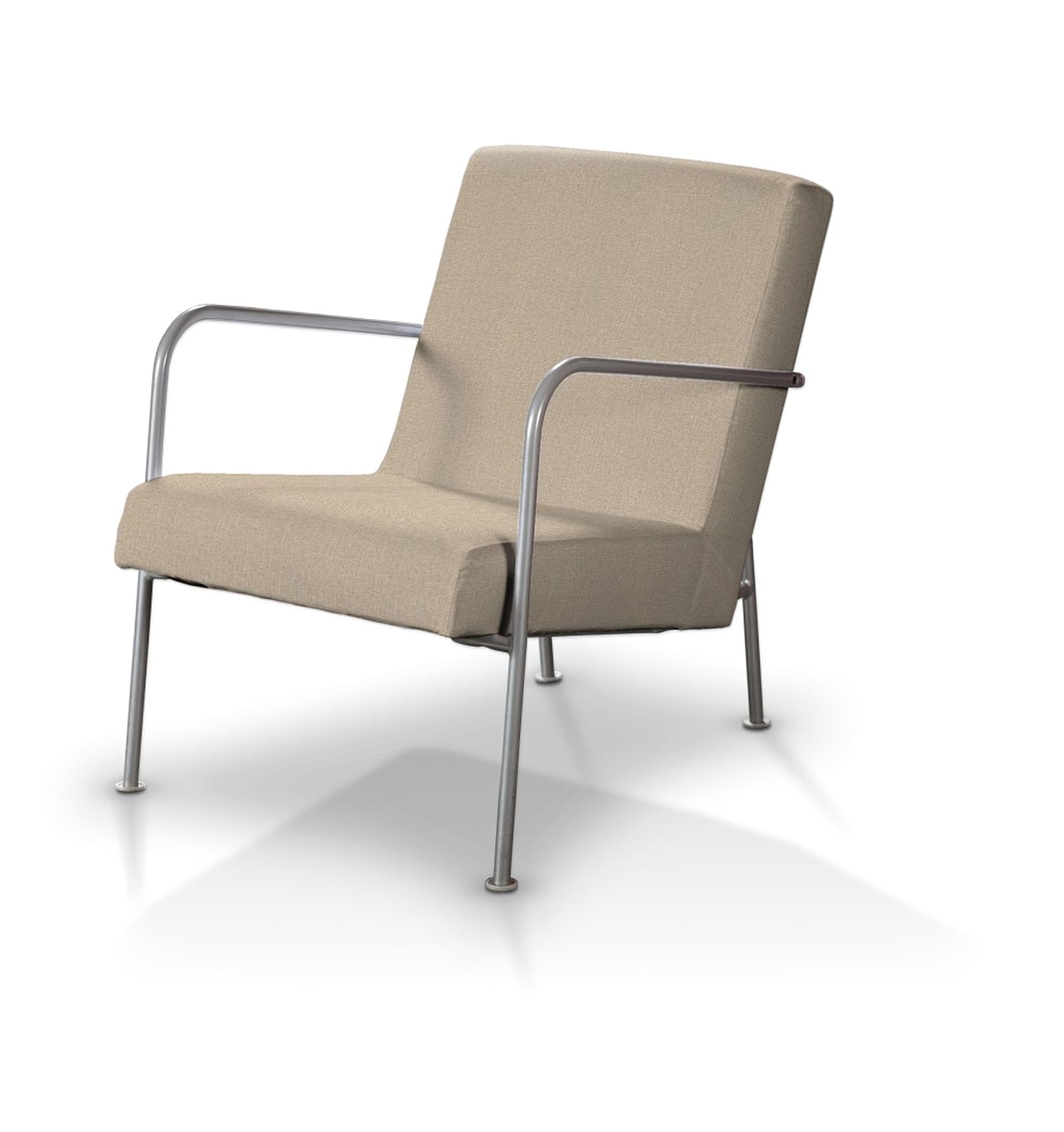 Pokrowiec na fotel Ikea PS kolor beżowy tkanina strukturalna