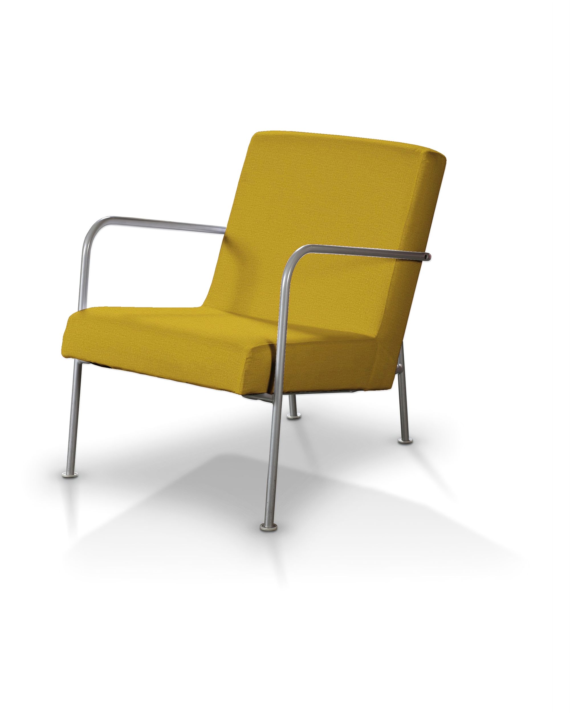Pokrowiec na fotel Ikea PS kolor żółty tkanina welwetowa