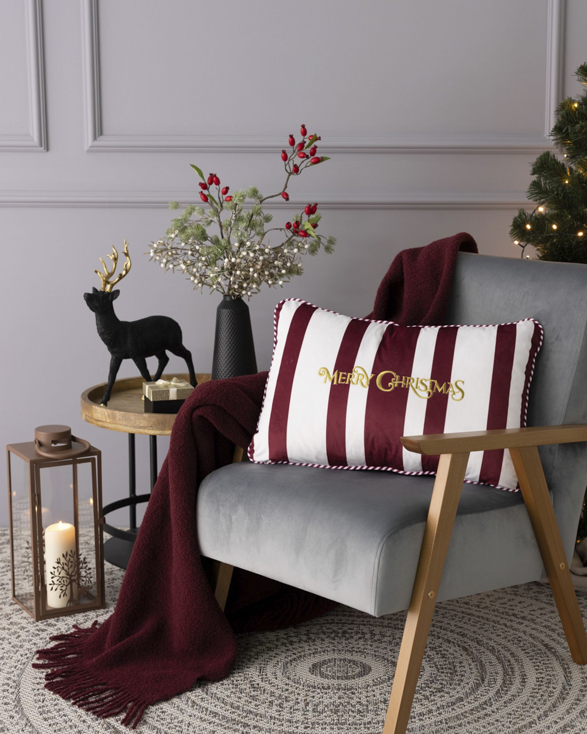 Poszewka na poduszkę Red & White Noel 60x40 cm (hover)