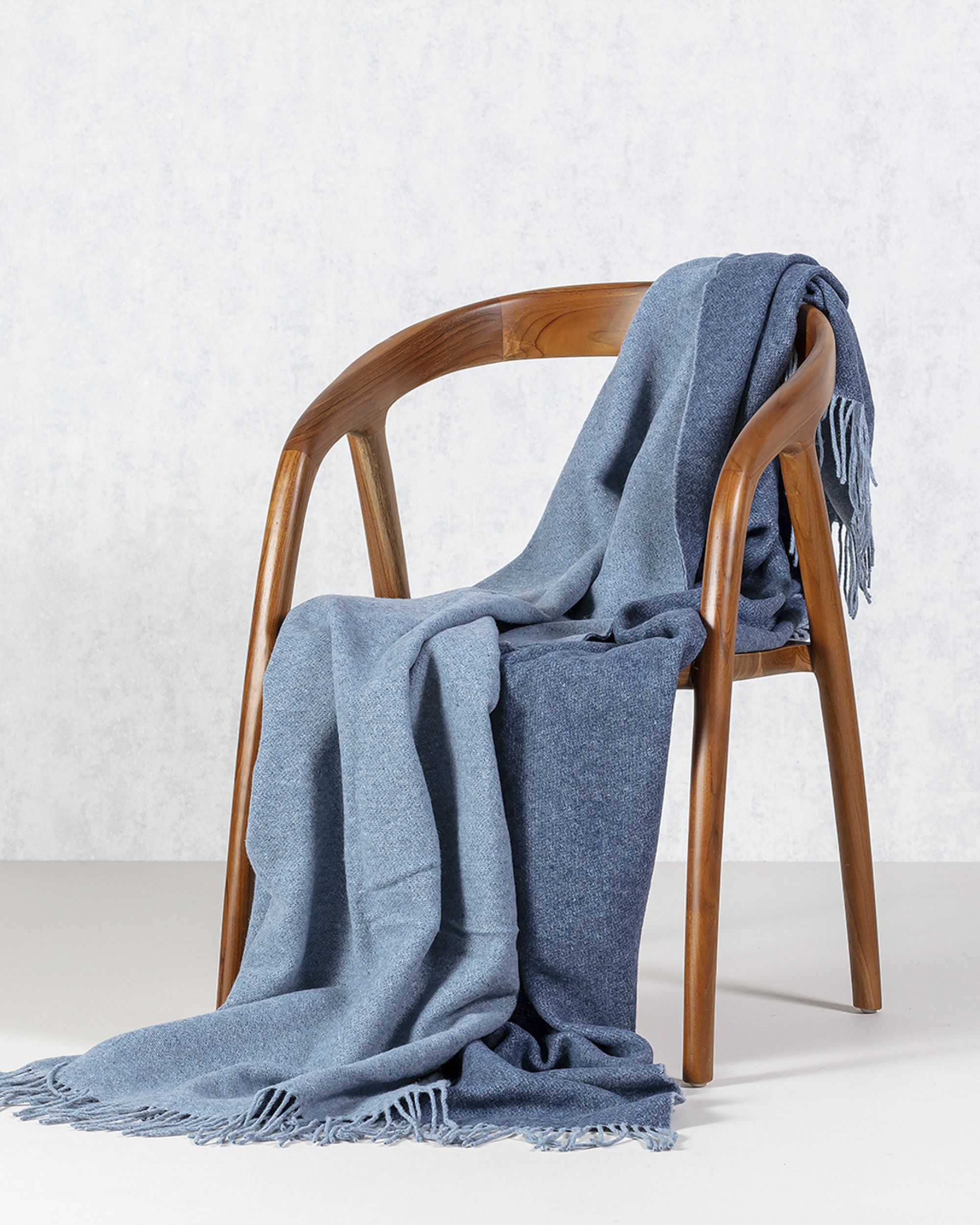 Pled Merinos 140x200cm melange blue