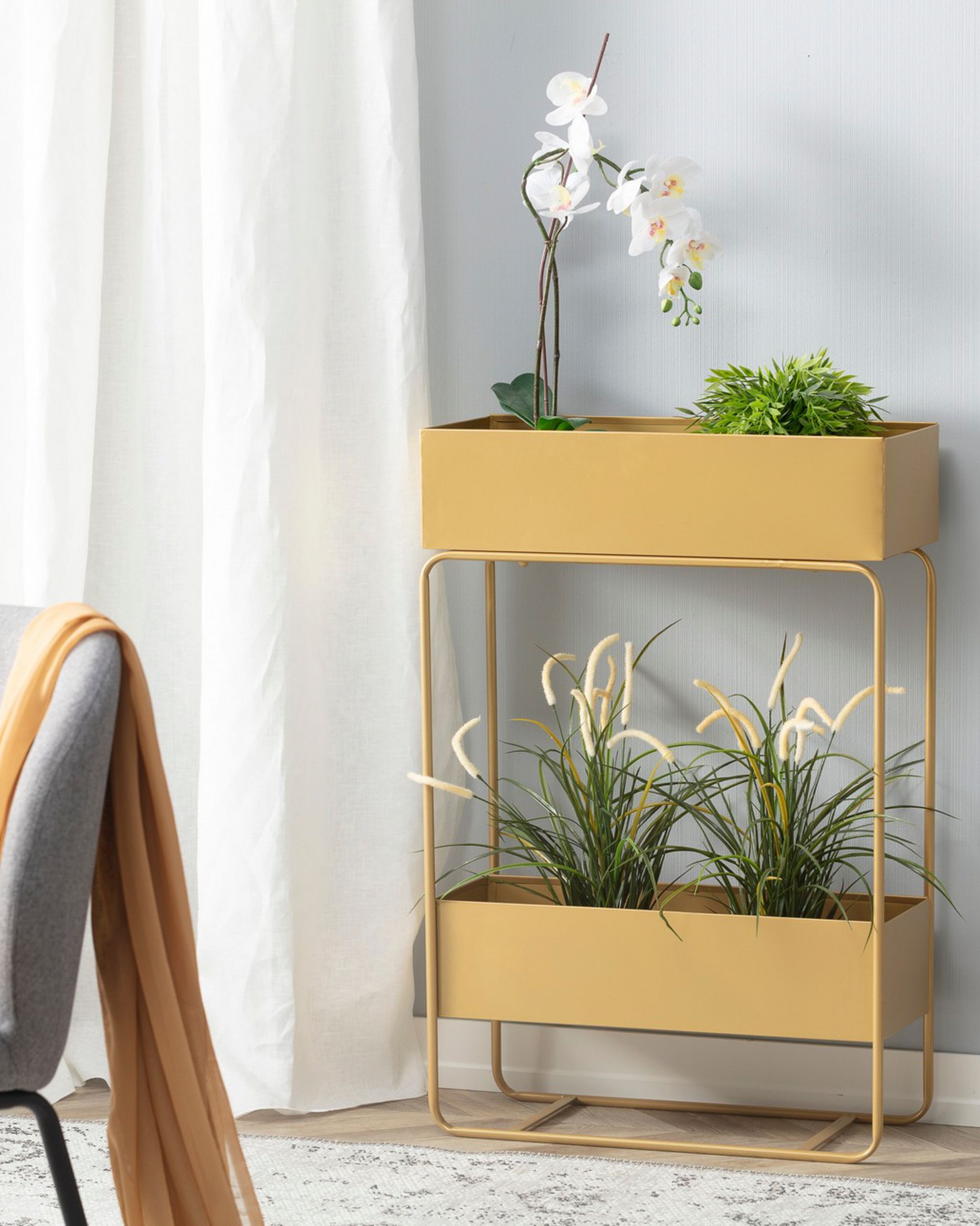 Kwietnik/barek Wiggo gold 61x25x91cm (hover)