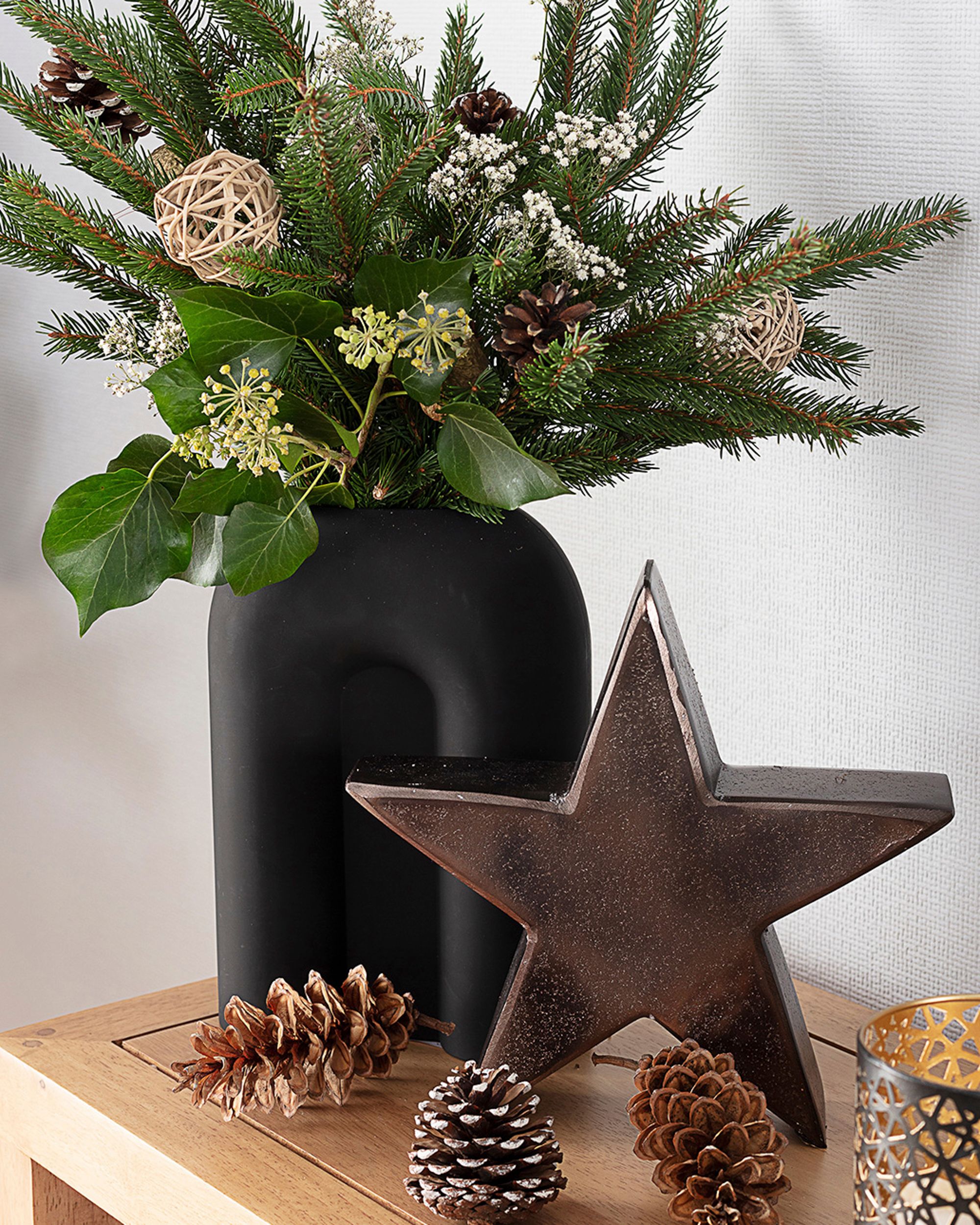 Dekoracja Christmas Star 24cm antique gold (hover)