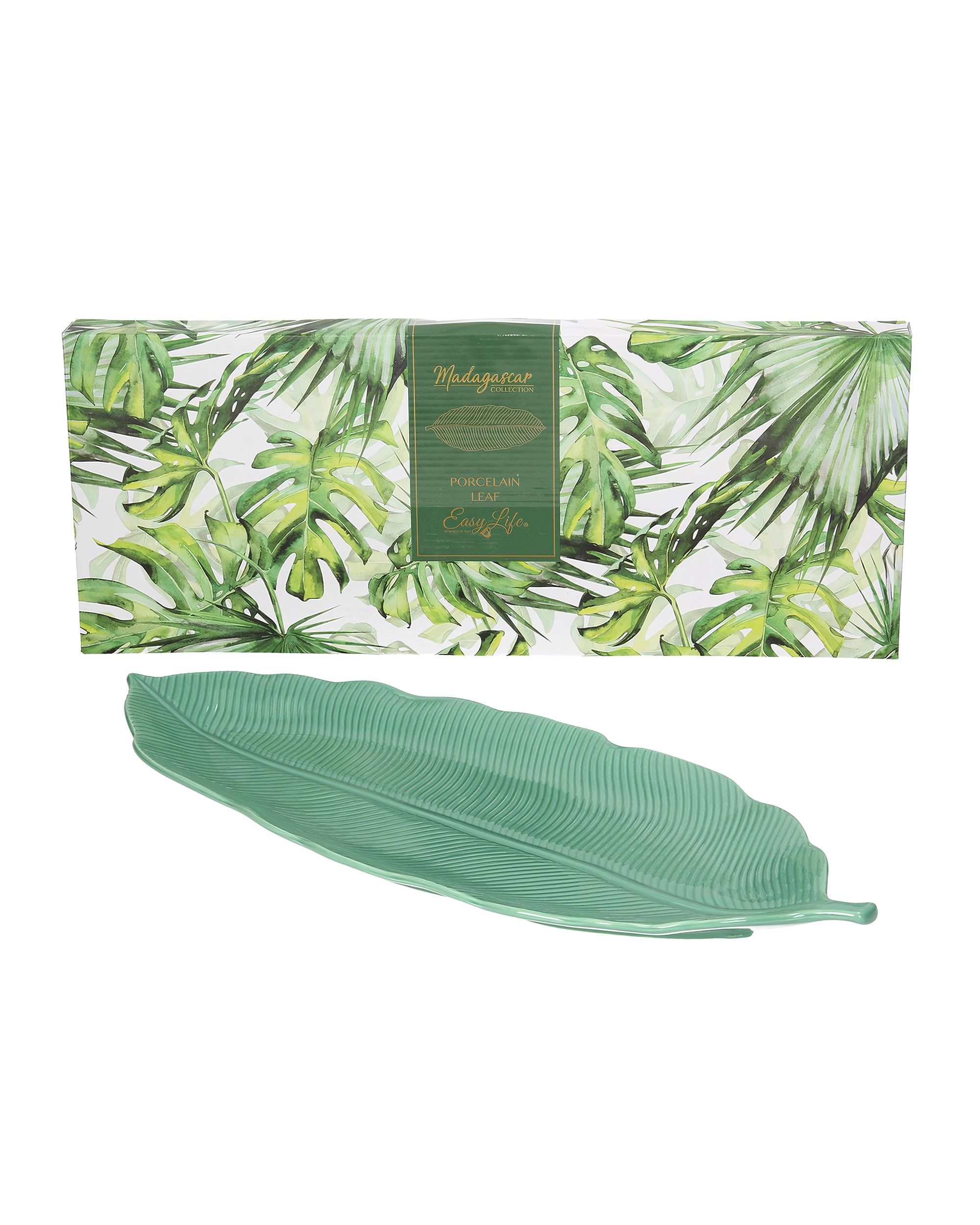 Półmisek Jungle Leaves 47cm light green (hover)