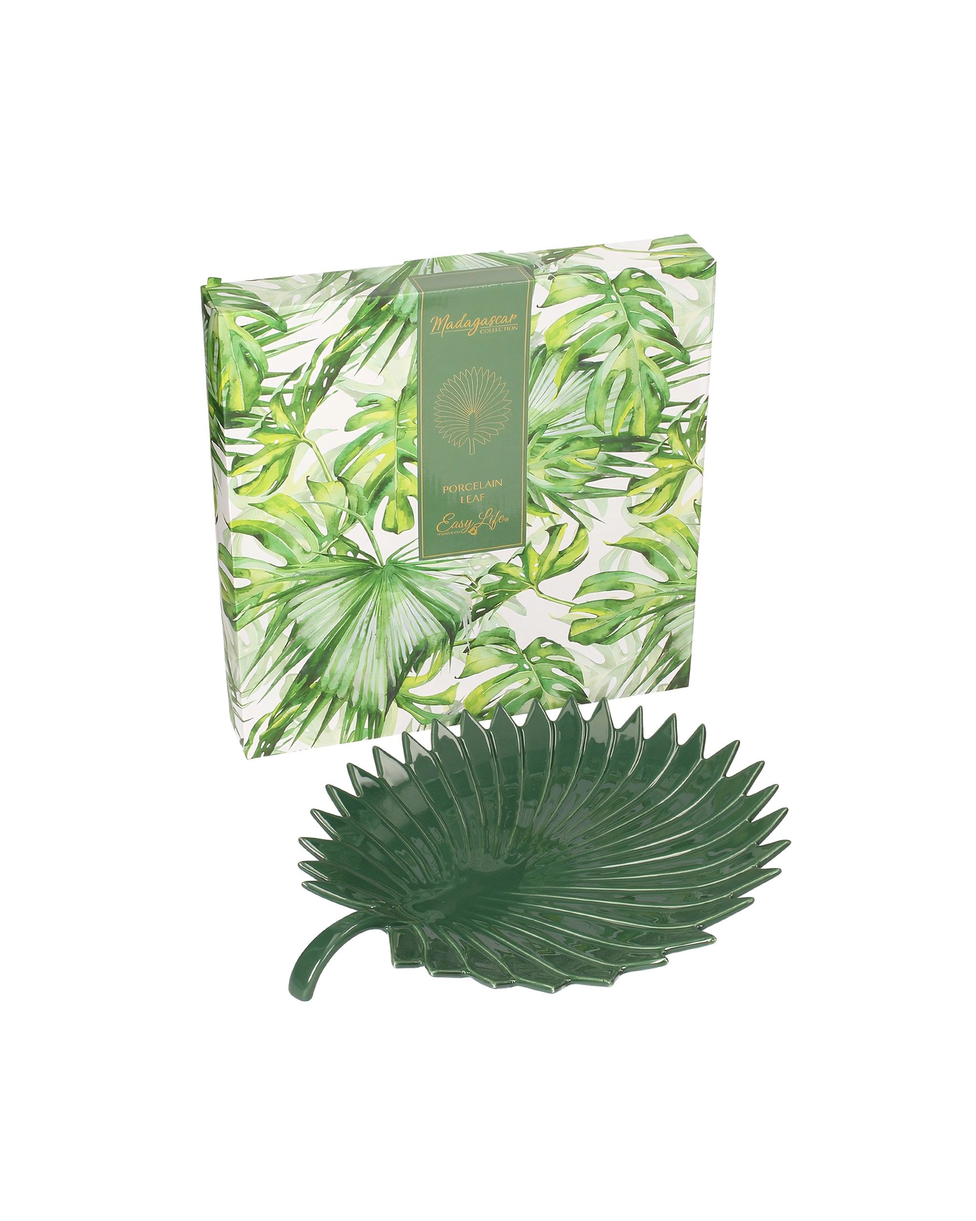 Półmisek Jungle Leaves 35cm green (hover)