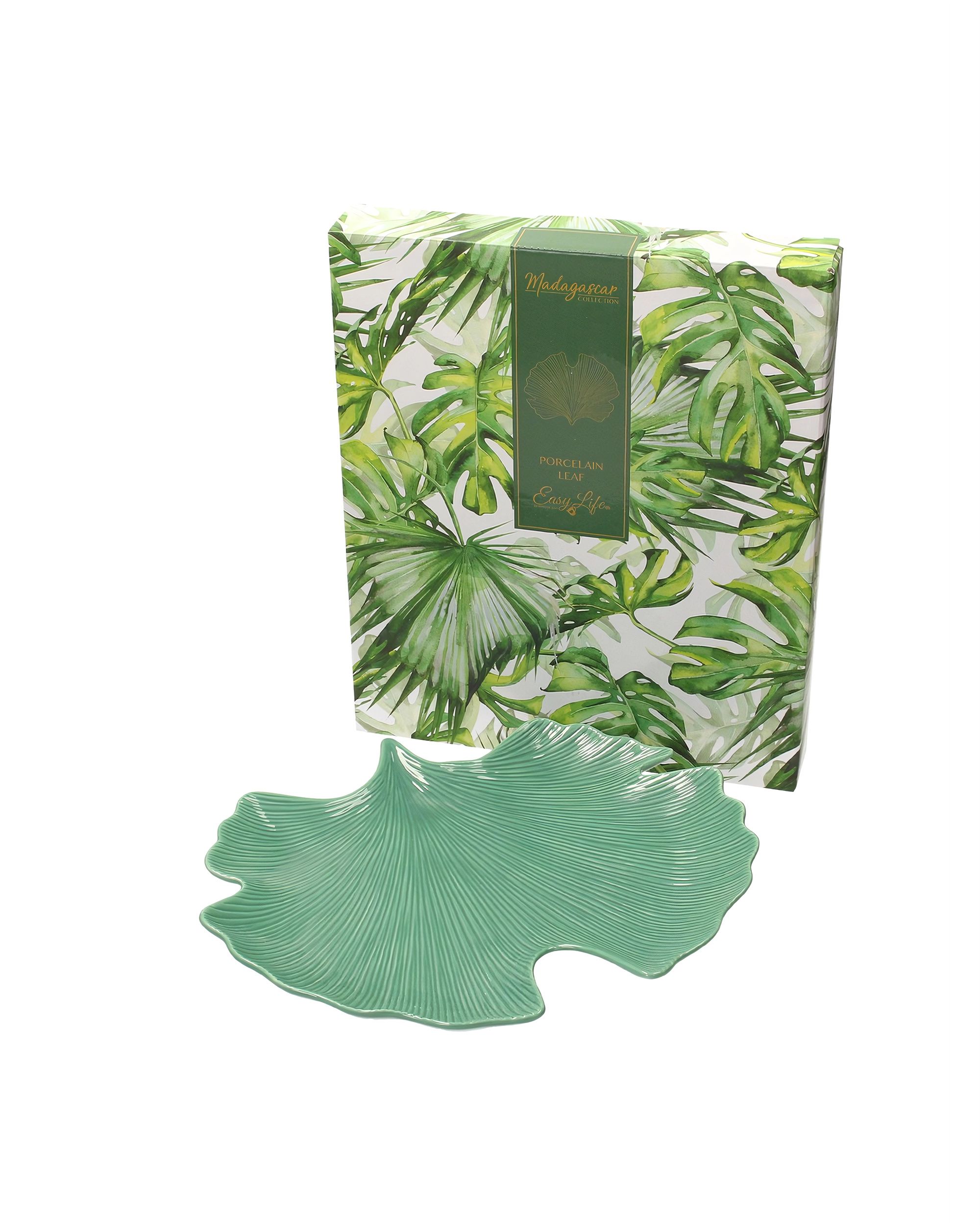 Półmisek Jungle Leaves 35cm light green (hover)