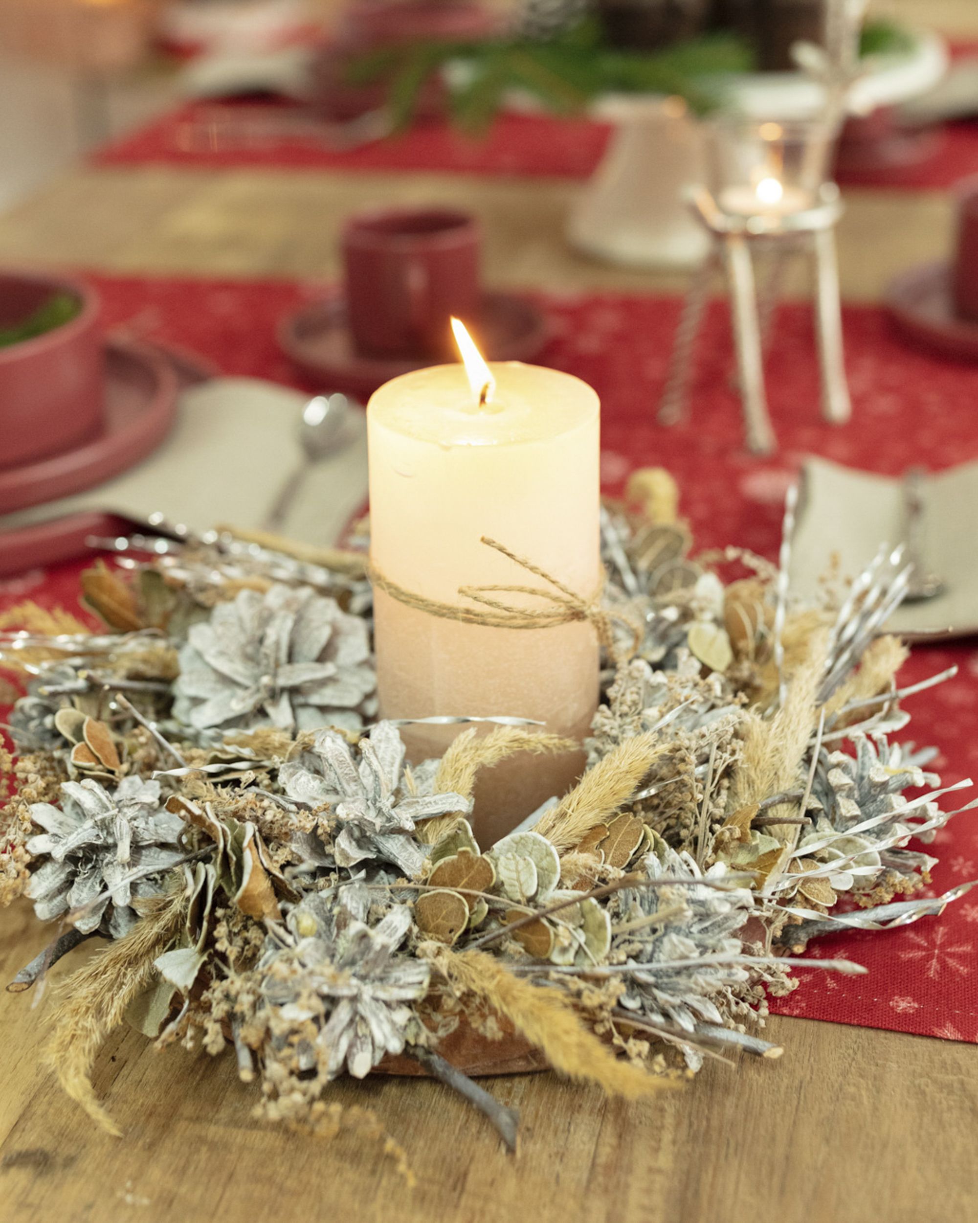Wianek Winter Cone ⌀30cm beige (hover)