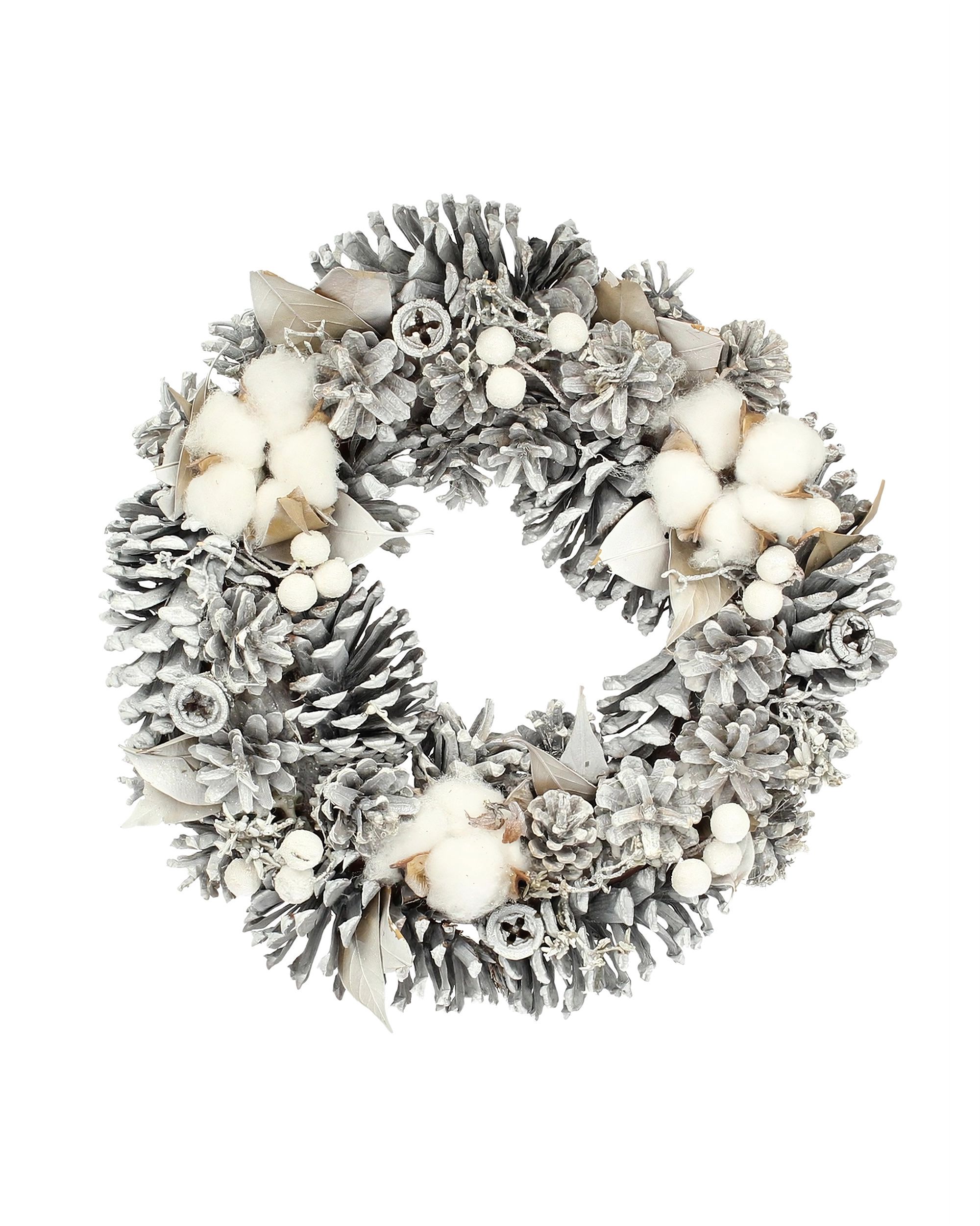 Wianek Winter Cone ⌀30cm silver