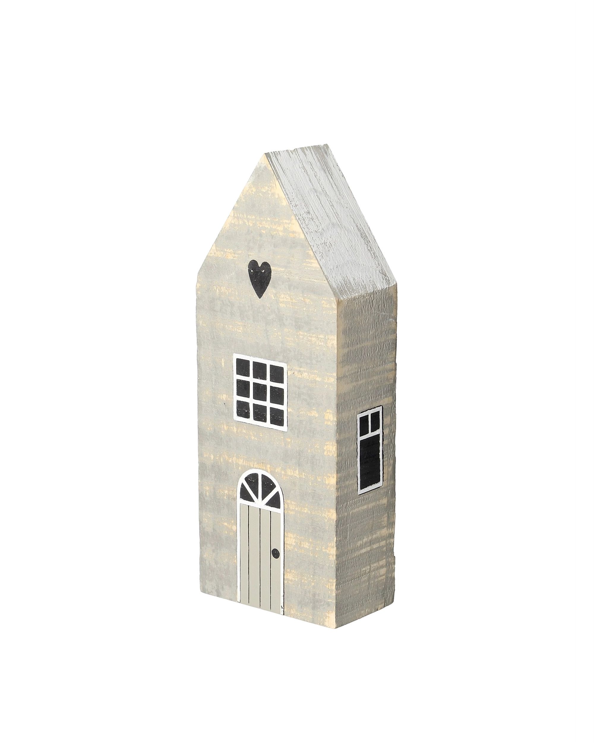 Dekoracja Snow House 19cm white grey