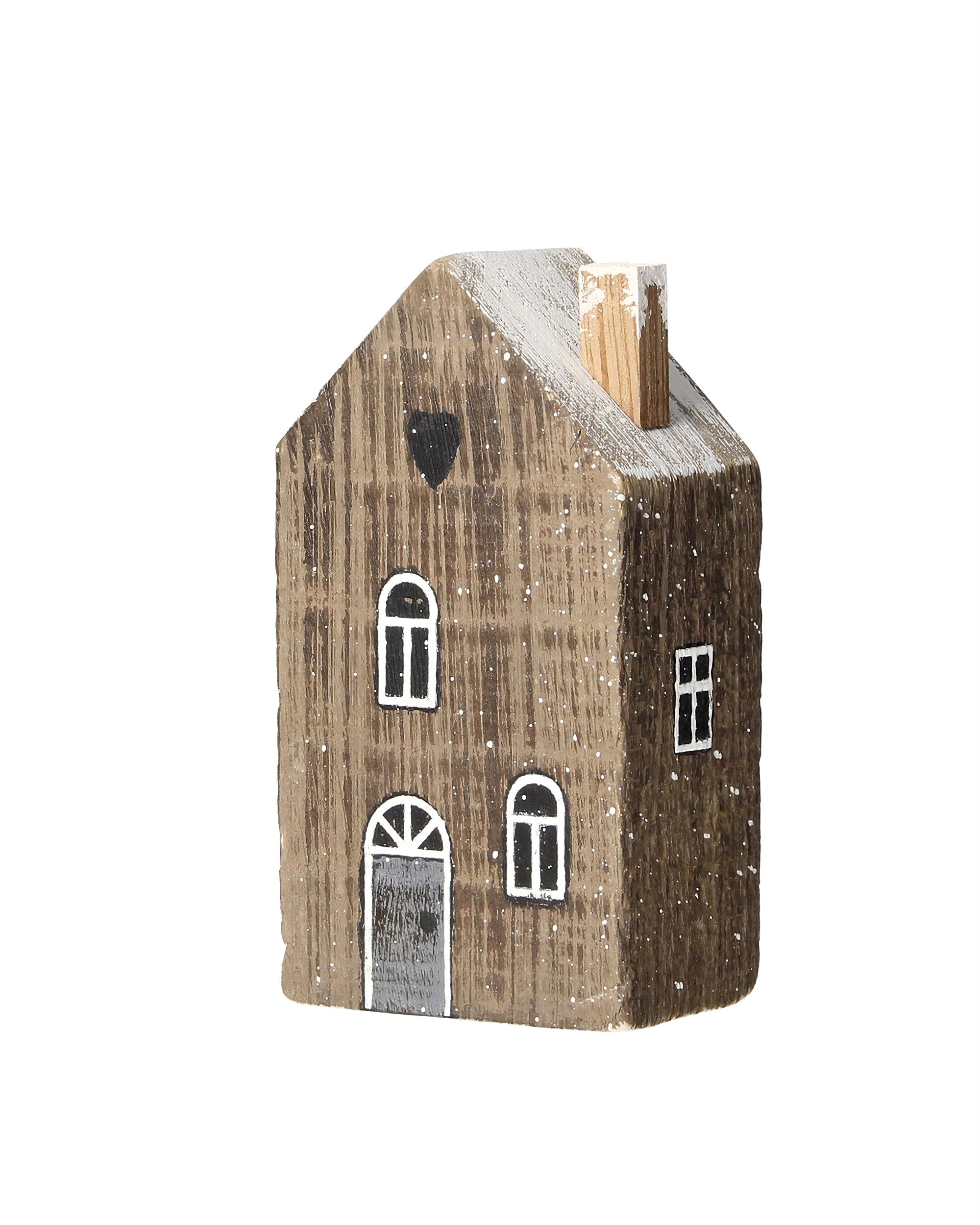 Dekoracja Snow House 12cm dark brown