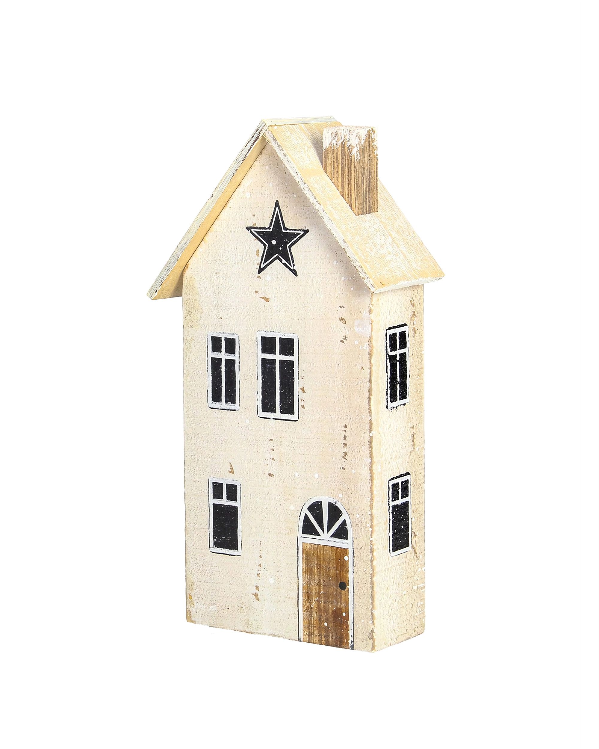 Dekoracja Snow House 25cm white beige