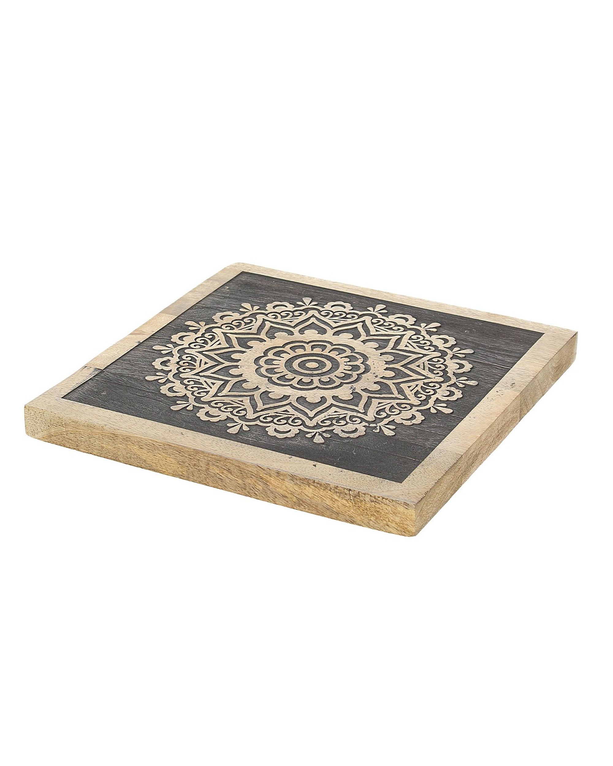 Dekoracja ścienna Mandala Wood I 20x20 cm (hover)