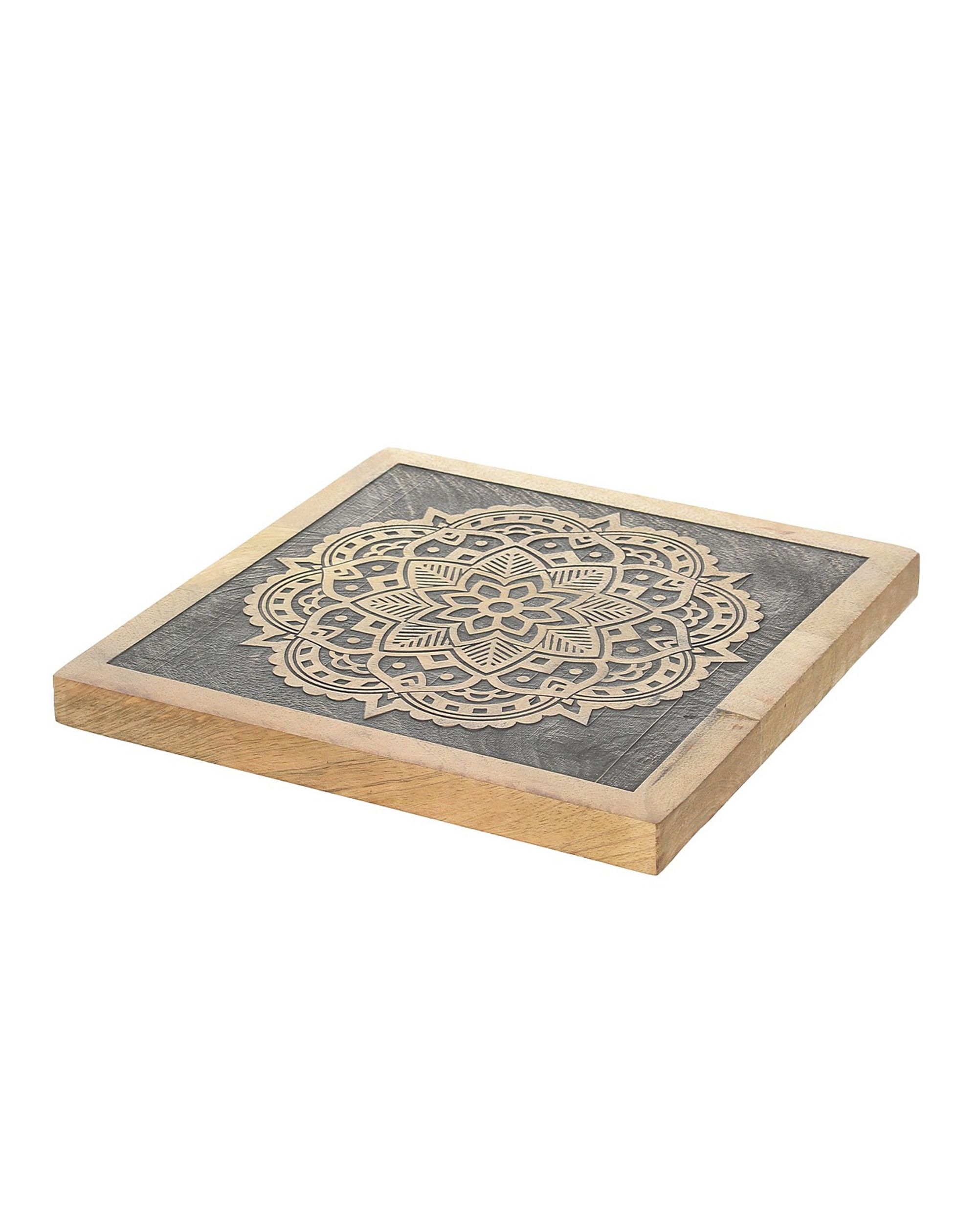 Dekoracja ścienna Mandala Wood II 20x20 cm (hover)