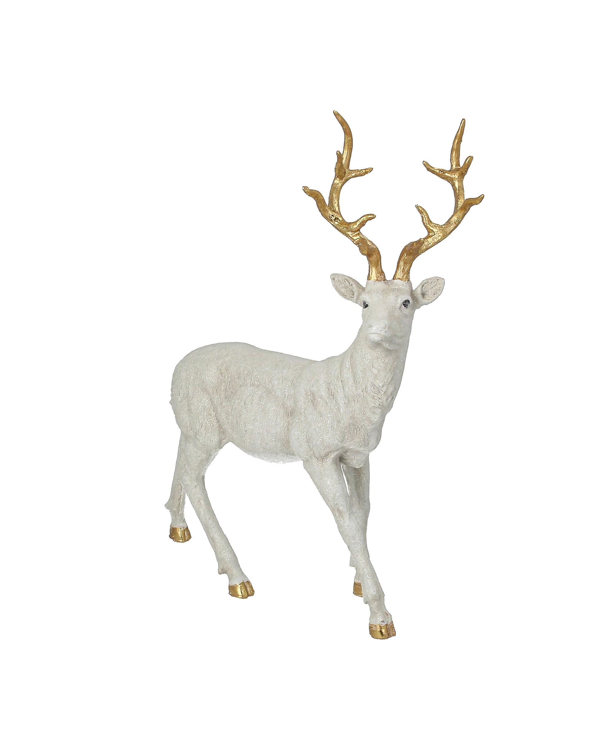 Figurka Deer White 40x12x45 cm gold