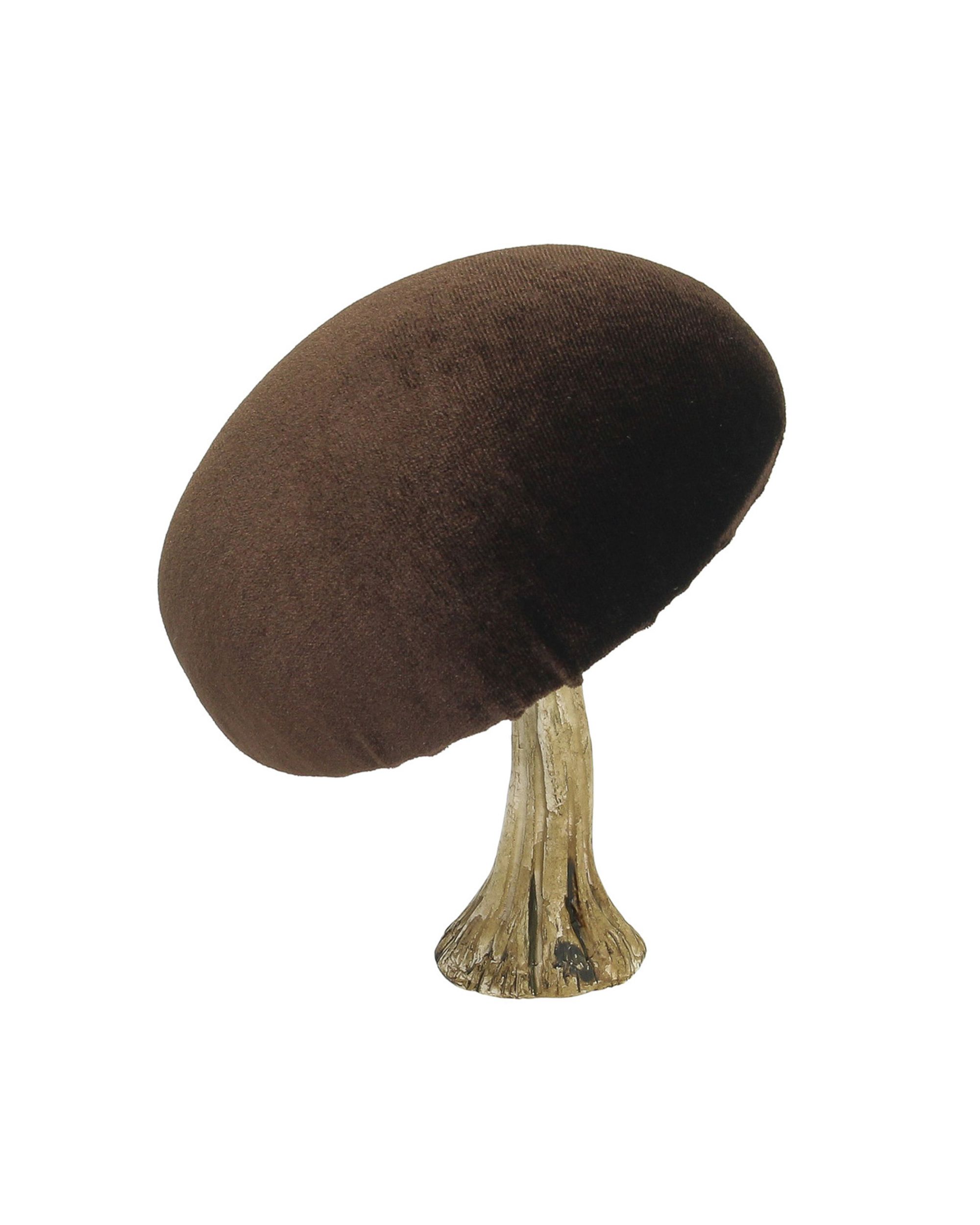 Dekoracja Velvet Mushroom 12 cm brown (hover)