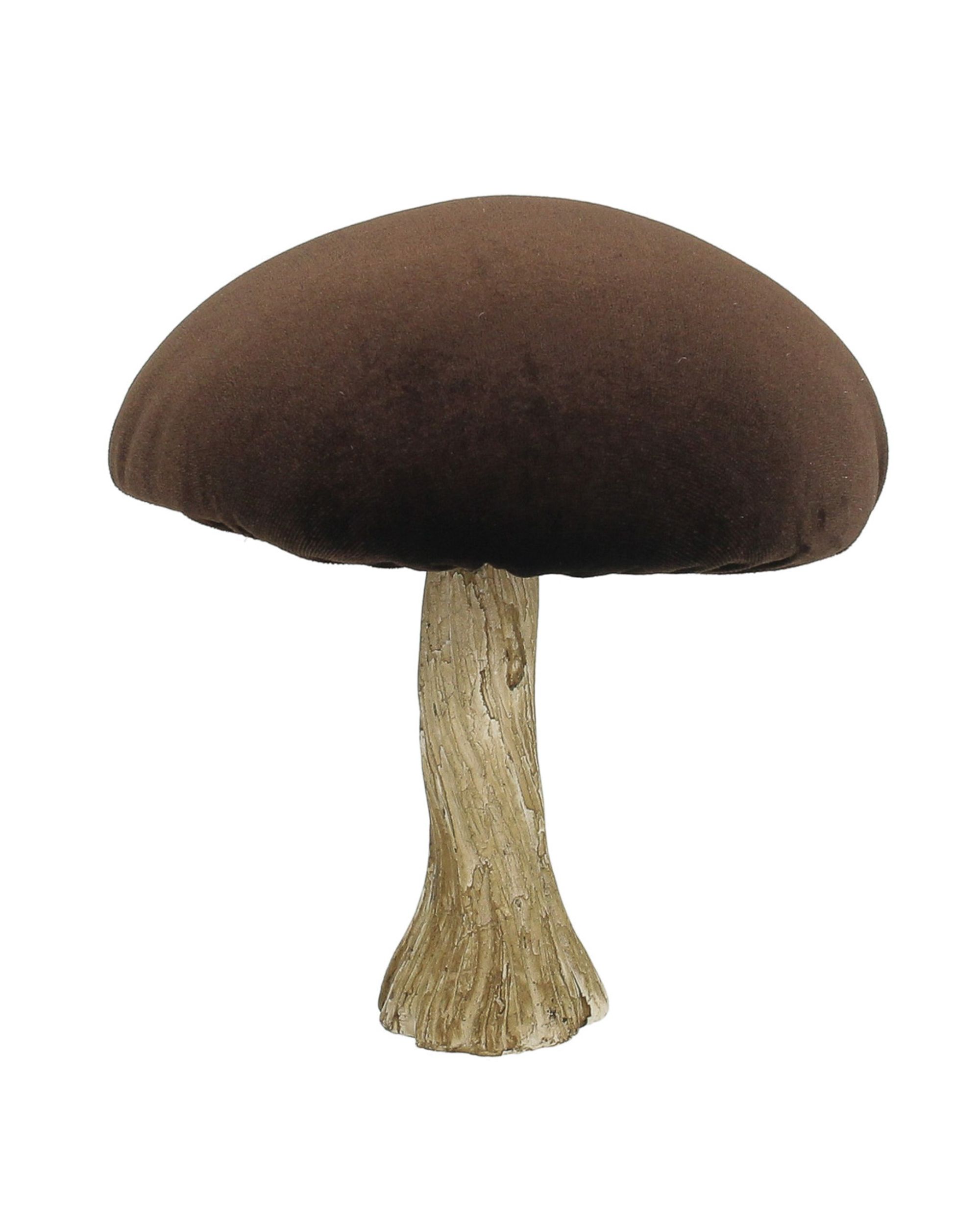 Dekoracja Velvet Mushroom 17 cm brown (hover)