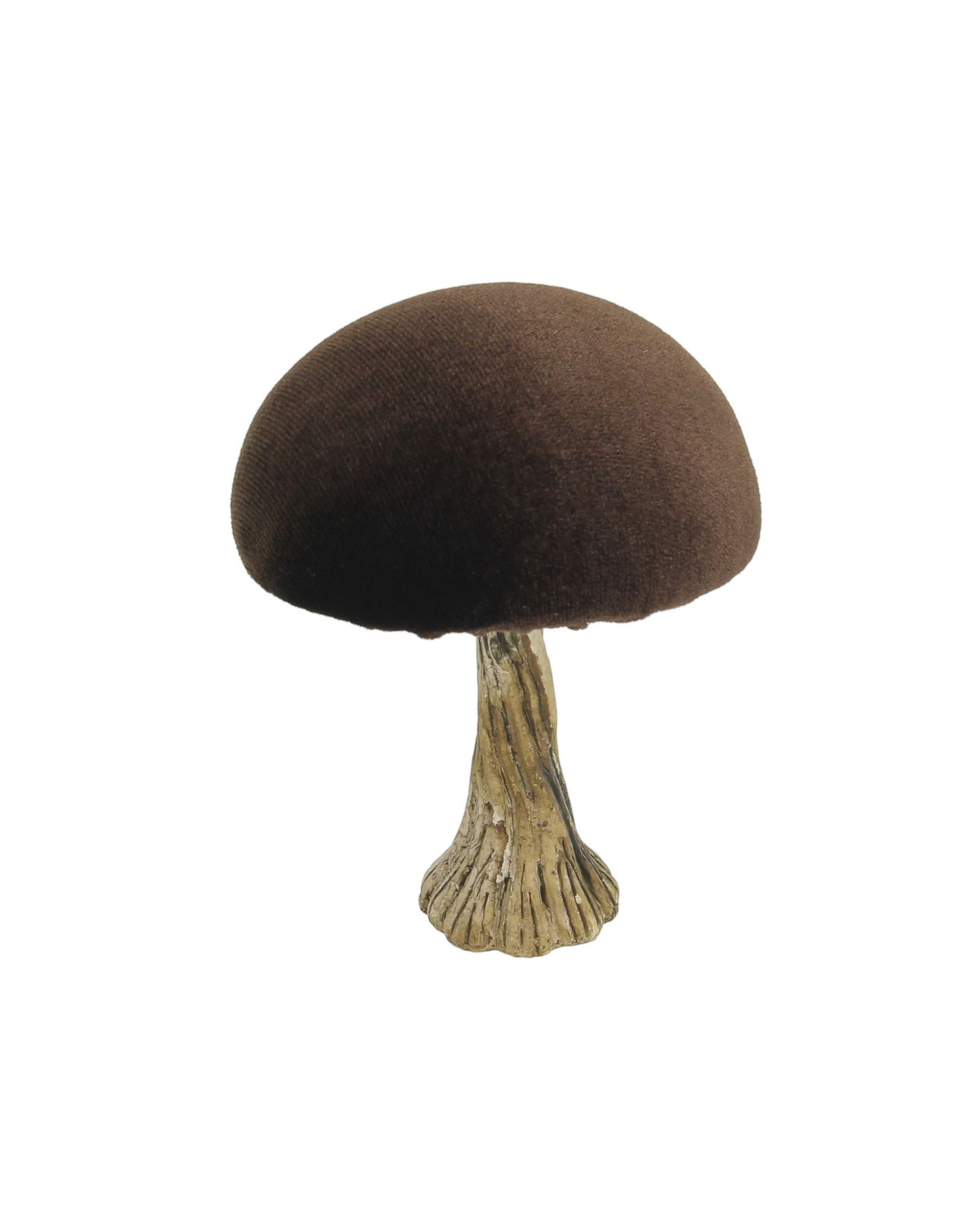 Dekoracja Velvet Mushroom 10 cm brown (hover)