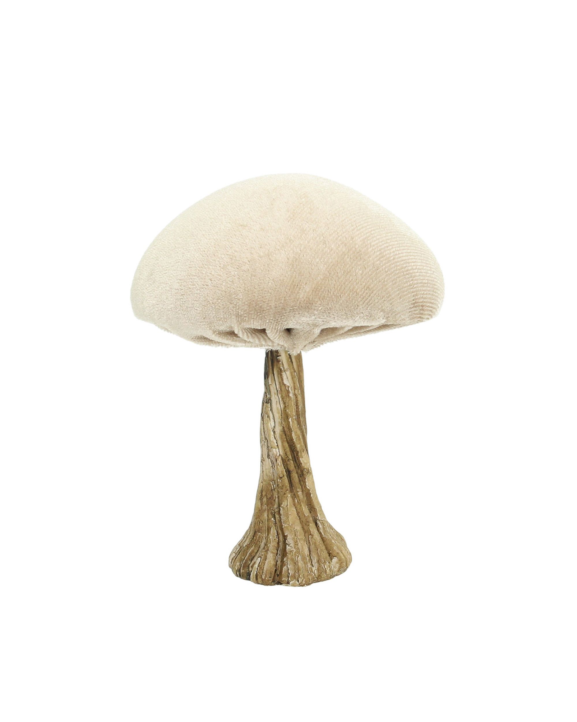 Dekoracja Velvet Mushroom 10 cm beige (hover)