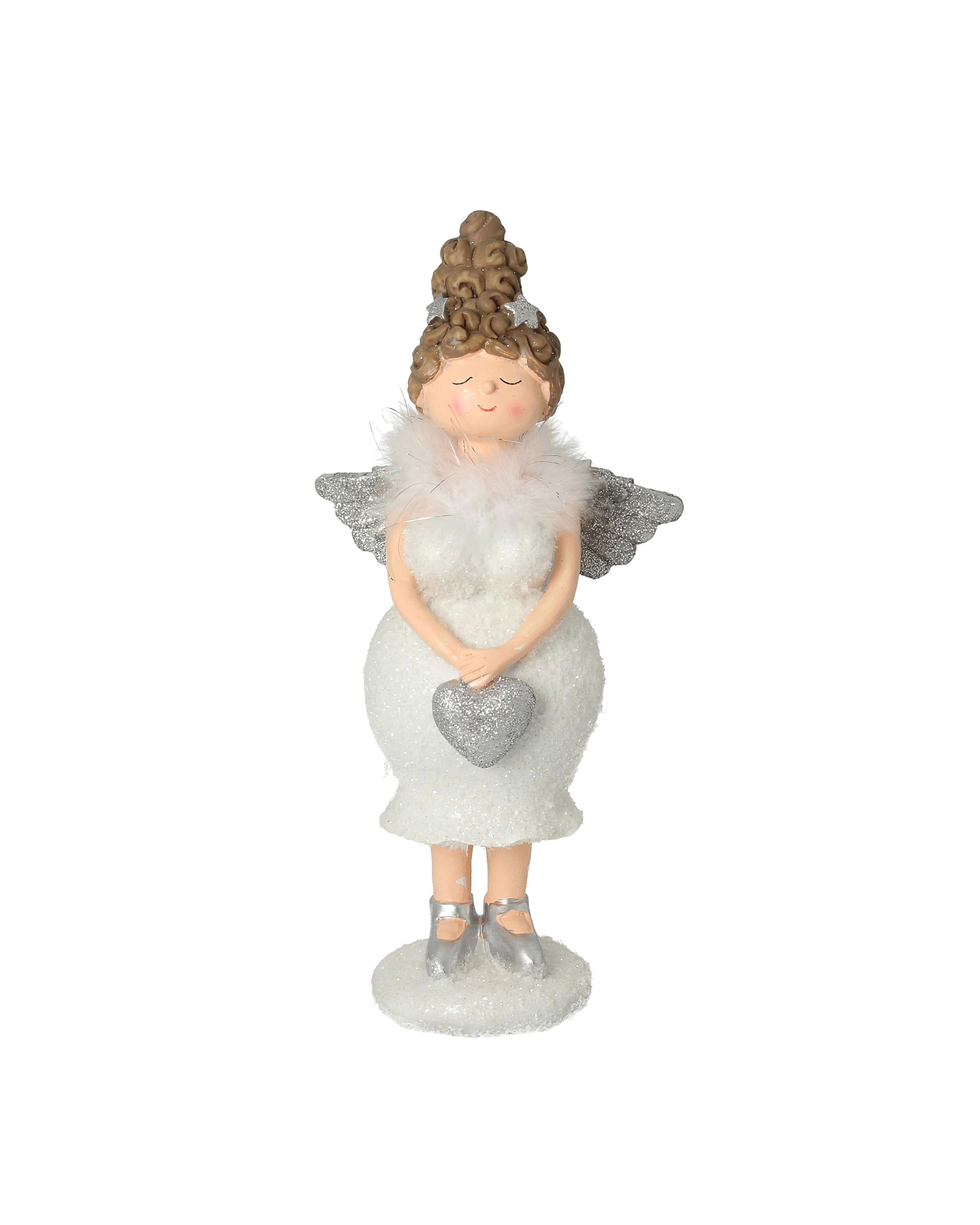 Figurka Angel Heart 30 cm silver