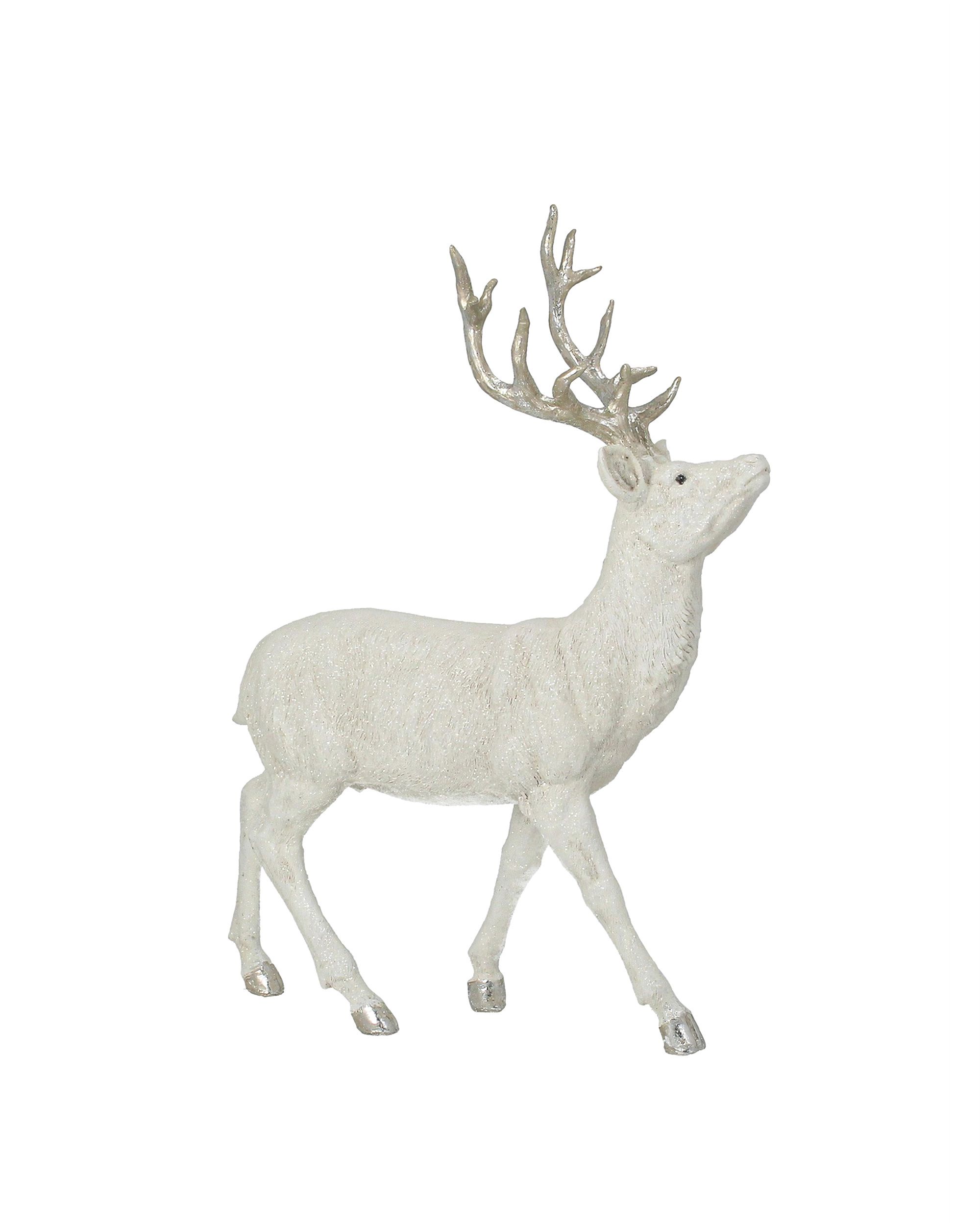 Figurka Deer White 32x12x39 cm silver