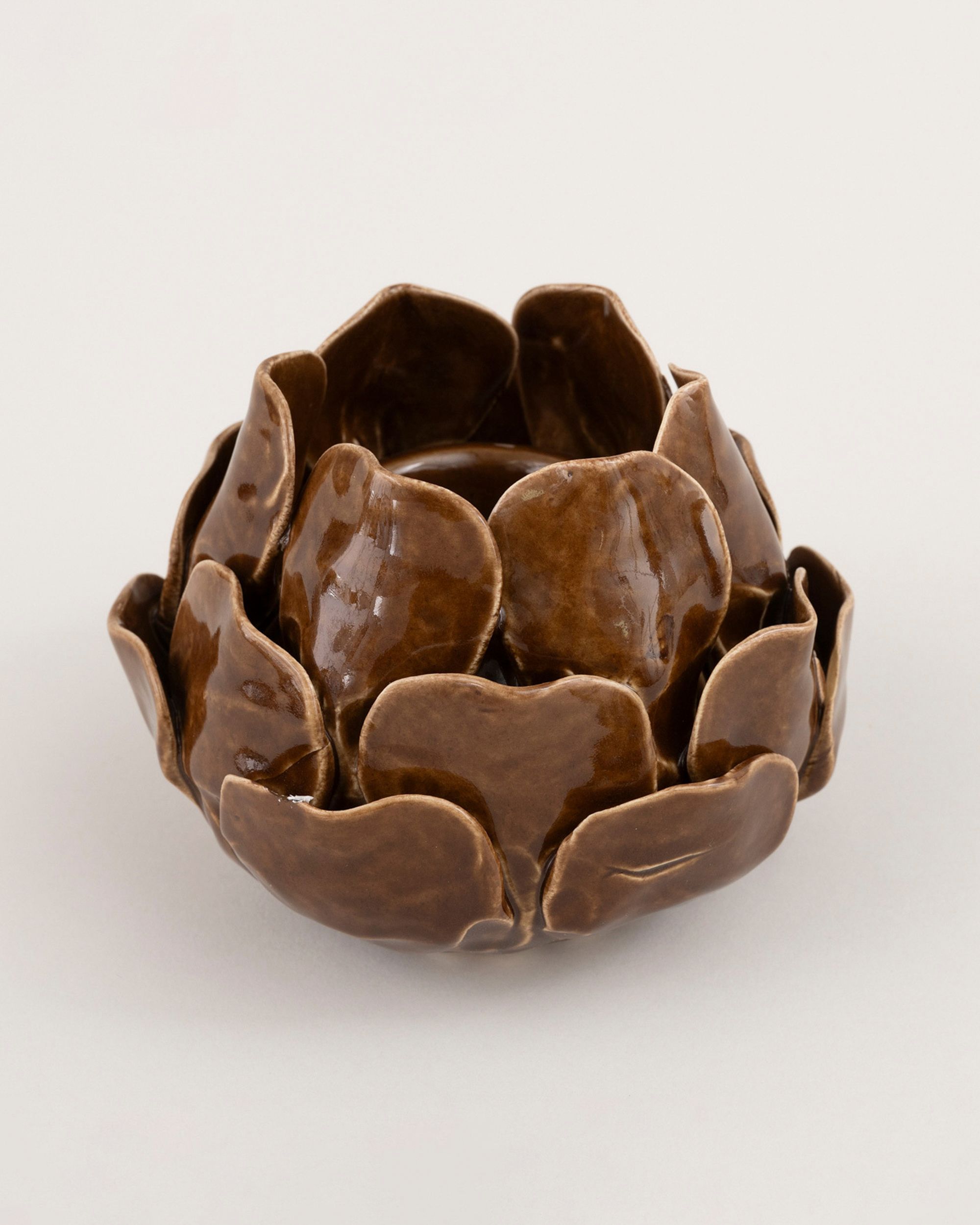 Świecznik Petalia dark brown 10 cm