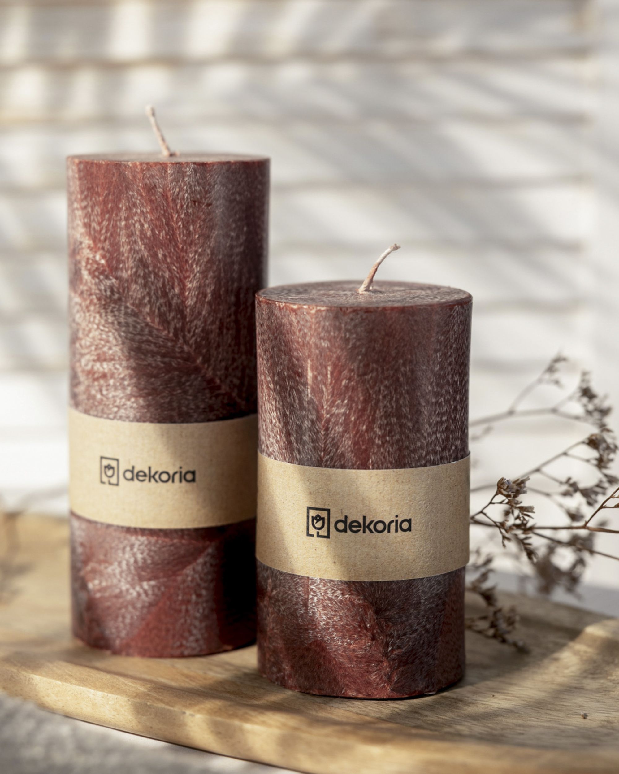 Świeca zapachowa palmowa walec Burgundy (hover)