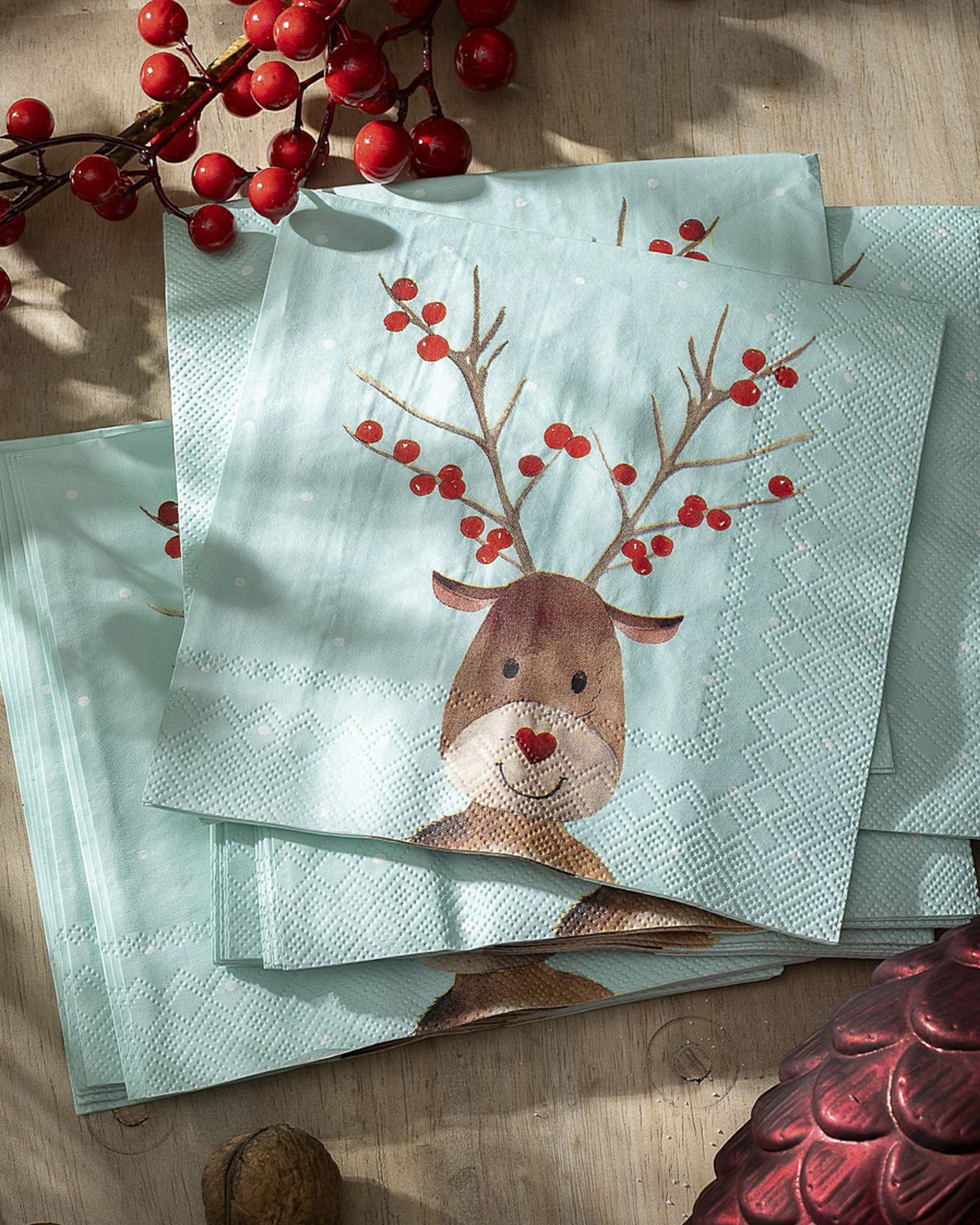 Serwetki świąteczne Reindeer Dots 20 szt. (hover)