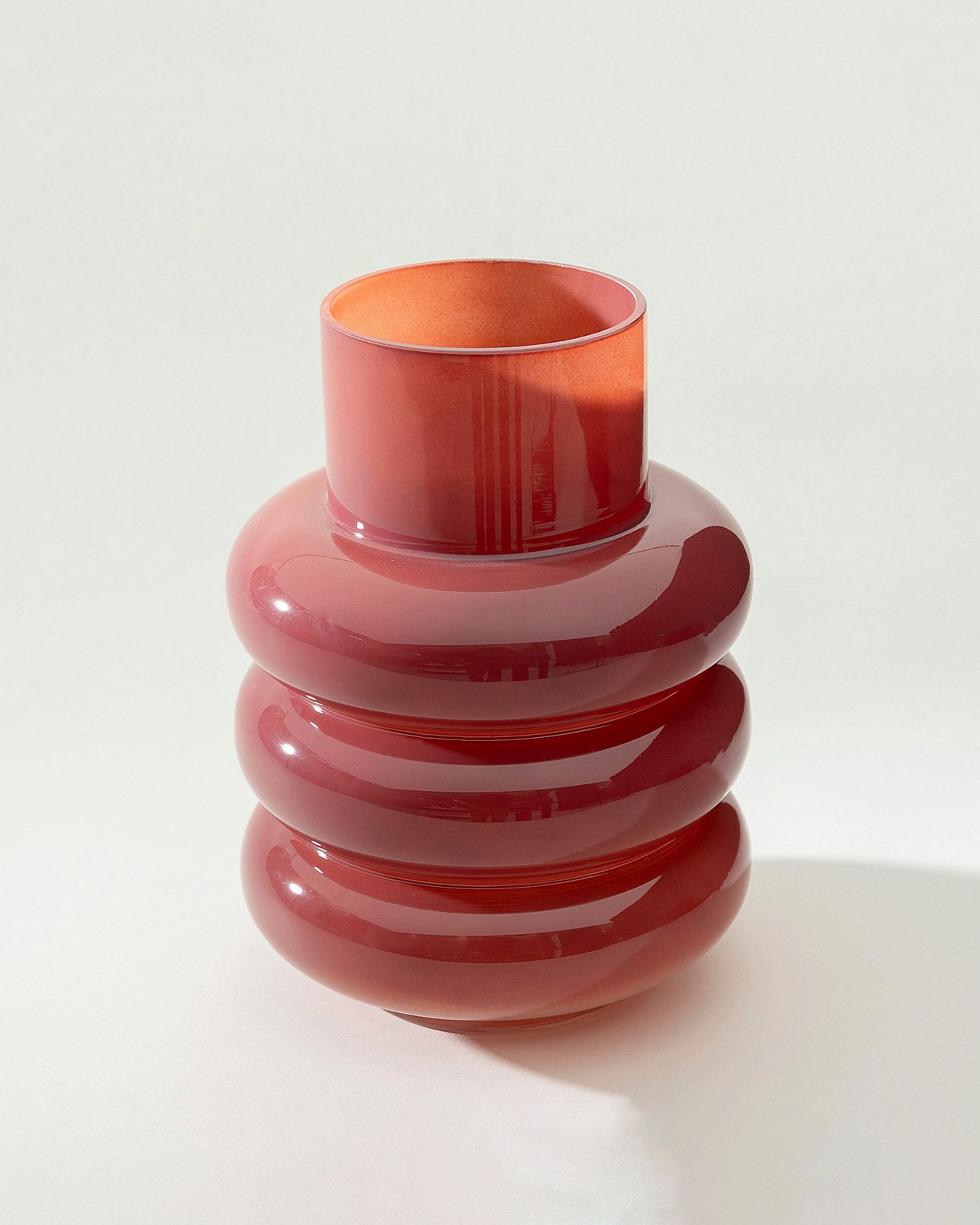 Wazon szklany Rosso 16x24 cm