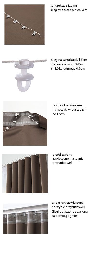 zasłona wave detale