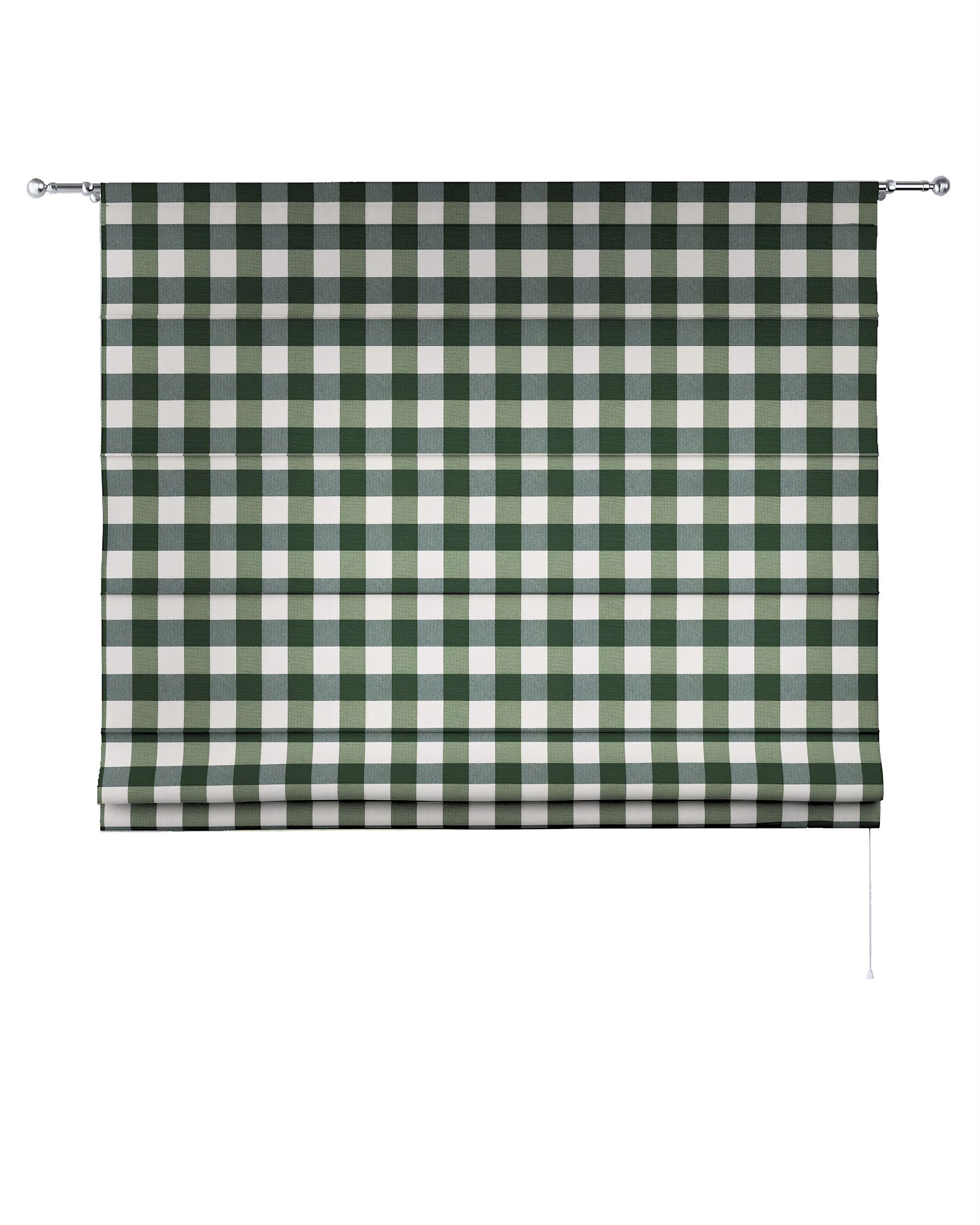 Roleta rzymska Torino kolor zielony tkanina wzorzysta (hover)
