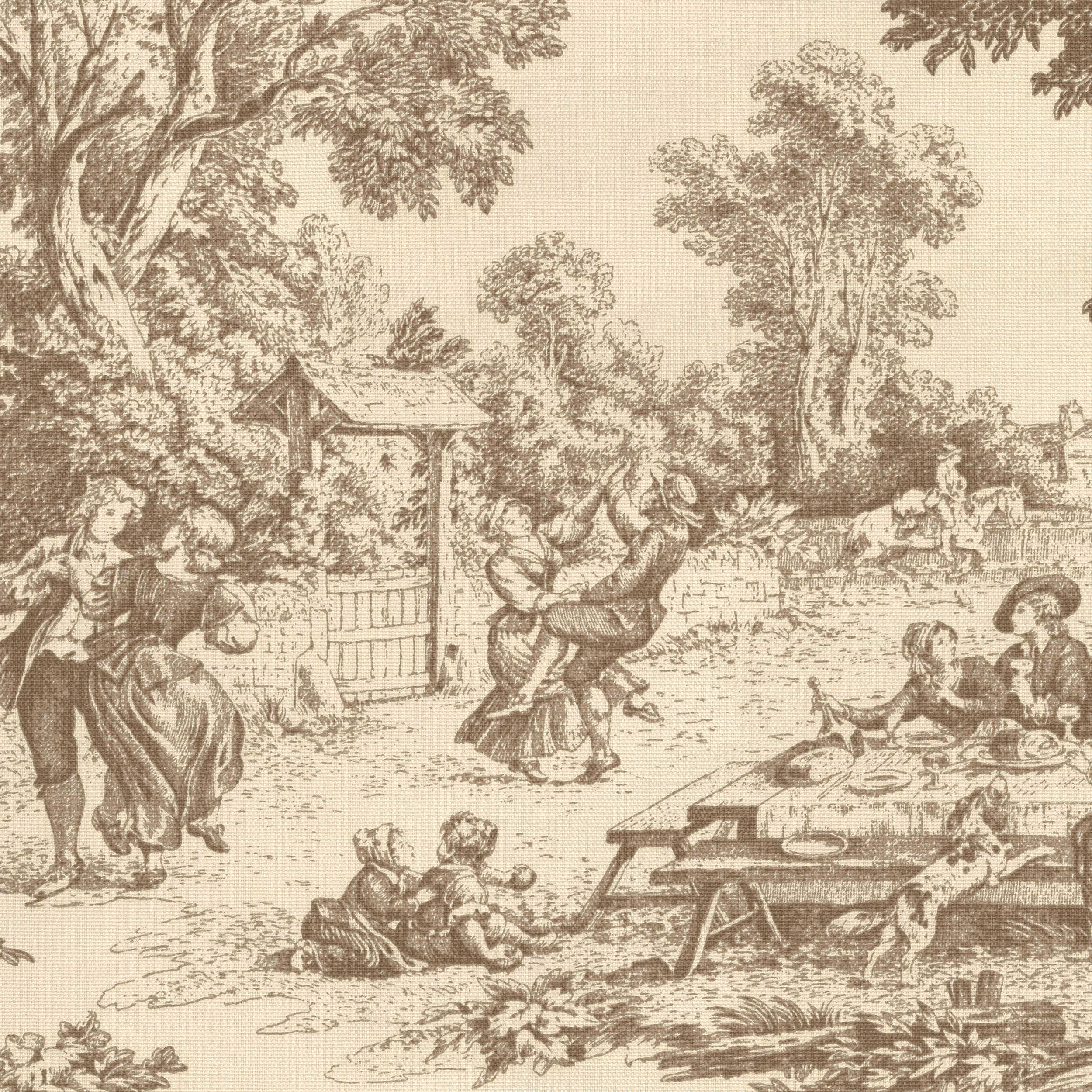 Avinon 144-53 scenki rodzajowe w kolorze brązowym na tle ecru