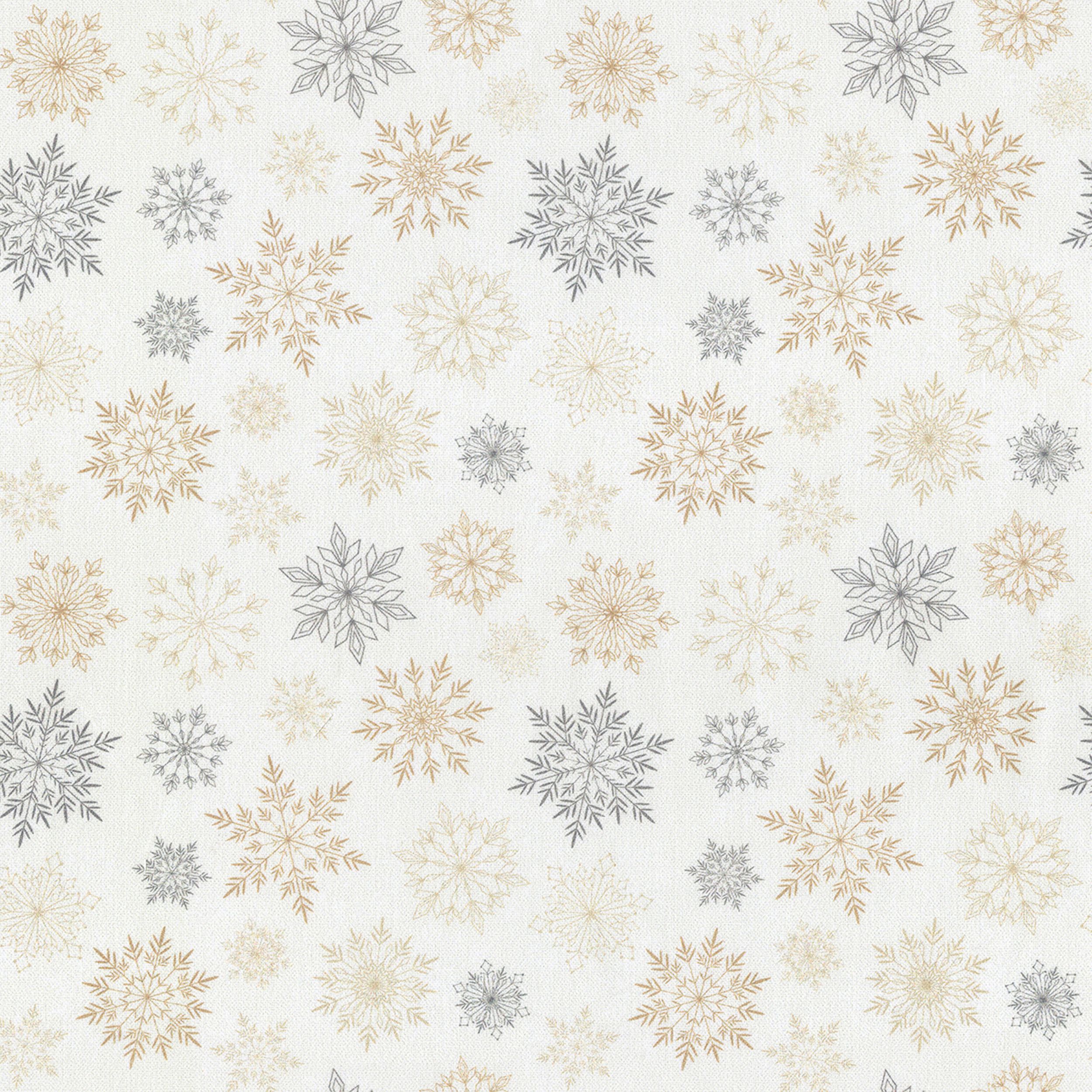 Christmas 629-43 złote, srebrne gwiazdy na białym tle